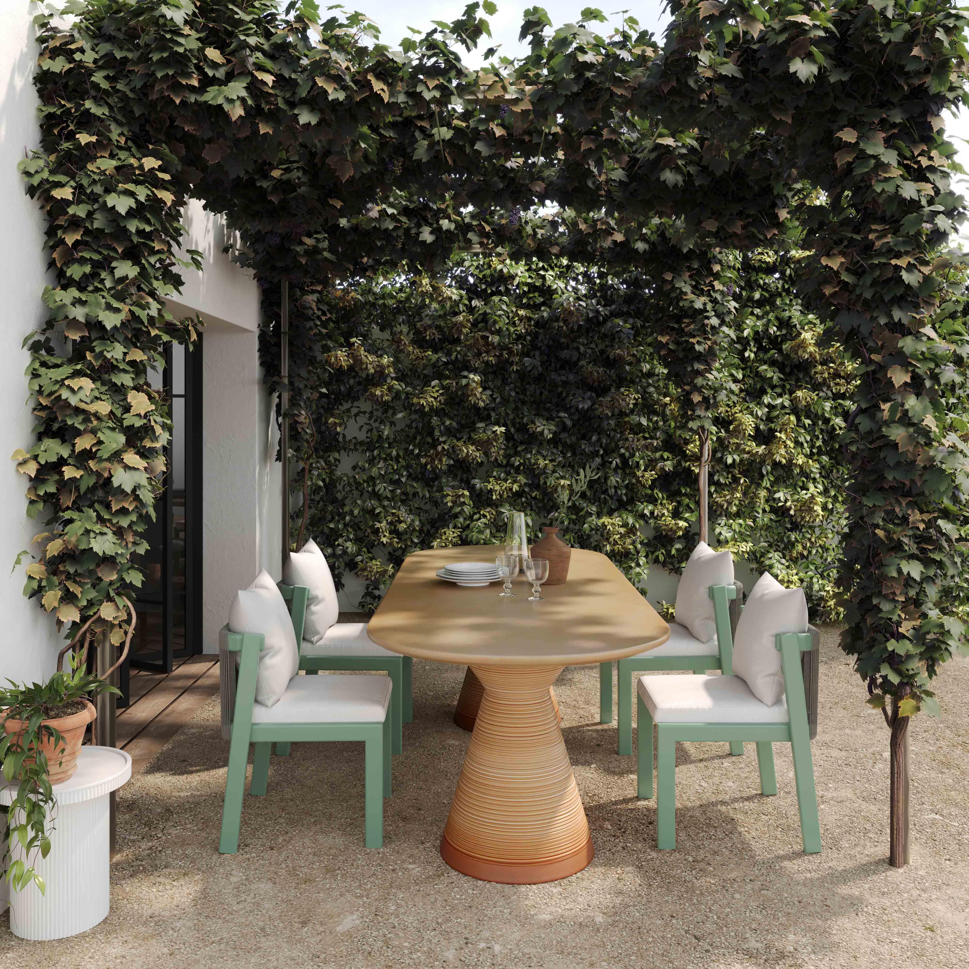 Fassa Terracotta Oval Indoor / Outdoor Dining Table - Remutear
