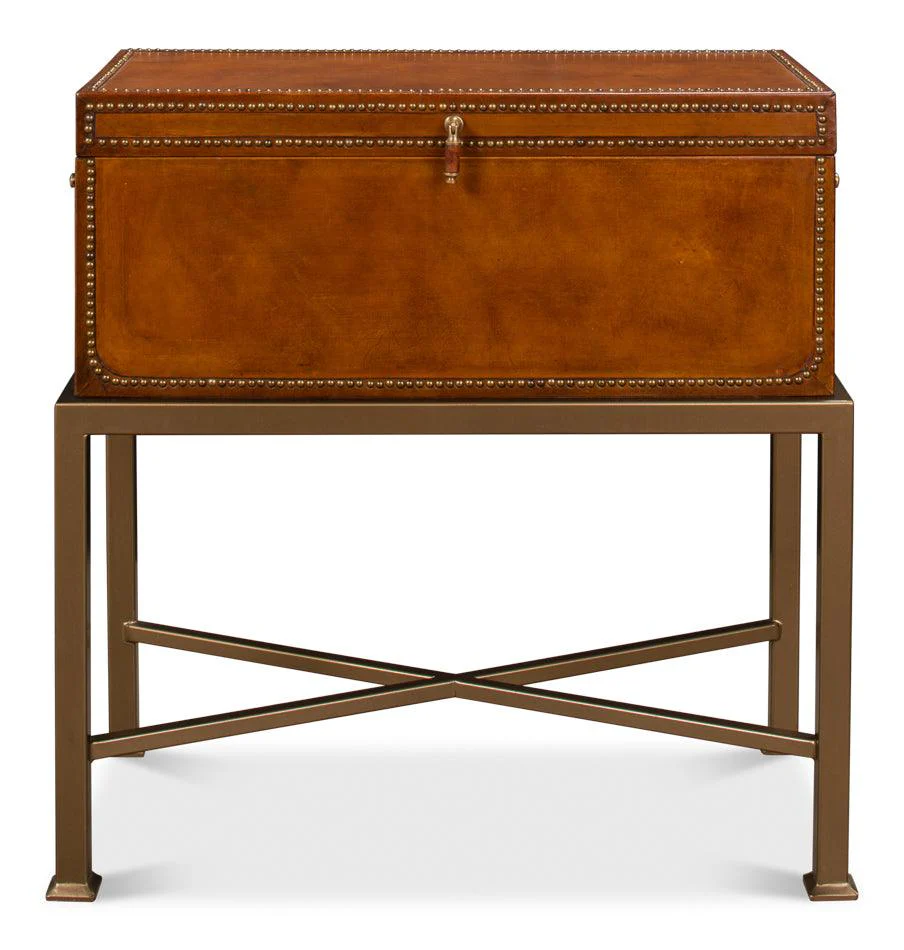 Remington Leather Box On Stand - Remutear