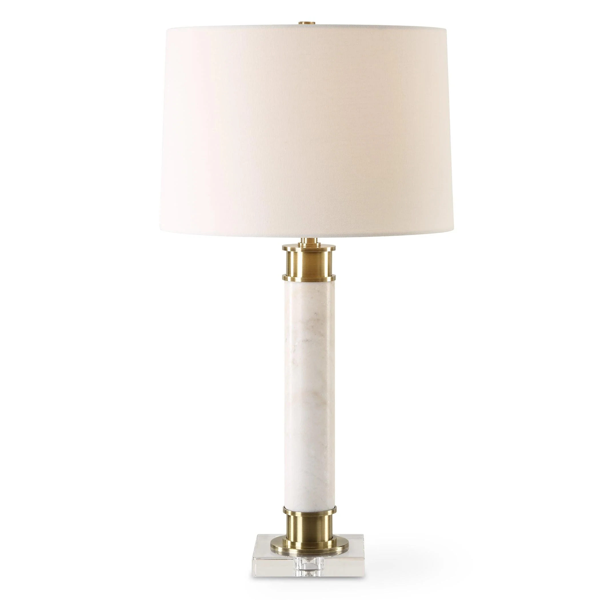 Plinth White Marble Table Lamp - Remutear