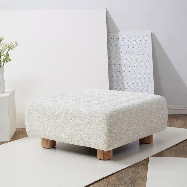 BRADFIELD SQUARE BOUCLE OTTOMAN - Remutear