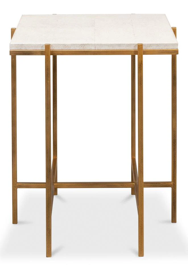 Shagreen Side Table - Osprey White - Remutear