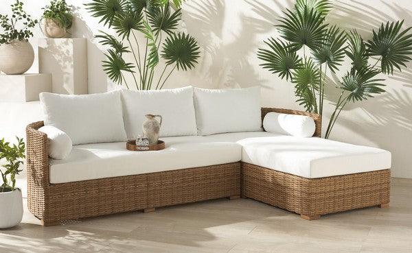 Anguilla Wicker Outdoor Chaise Sectional - Remutear