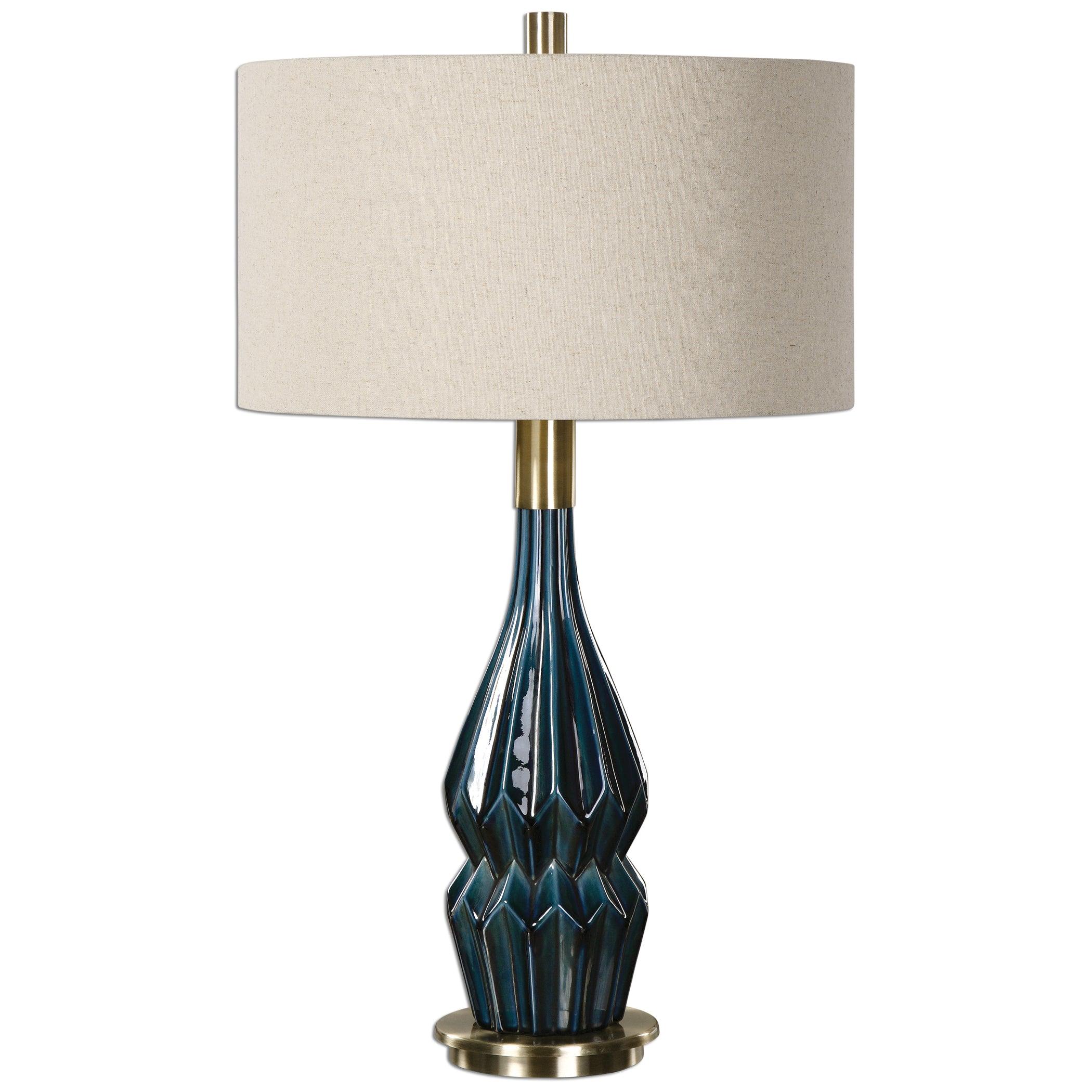 Prussian Blue Ceramic Lamp - Remutear