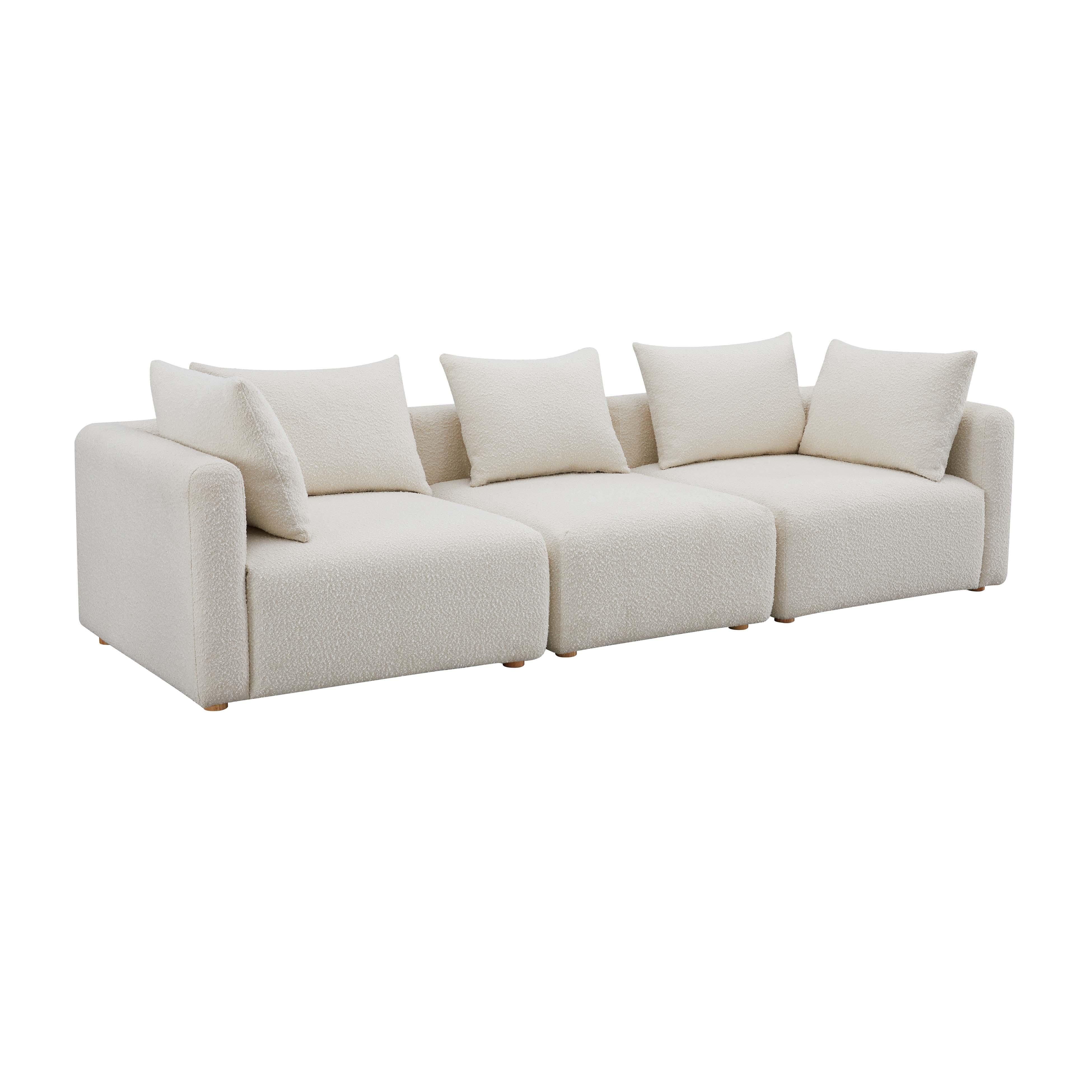 Hangover Cream Boucle Sofa - Remutear