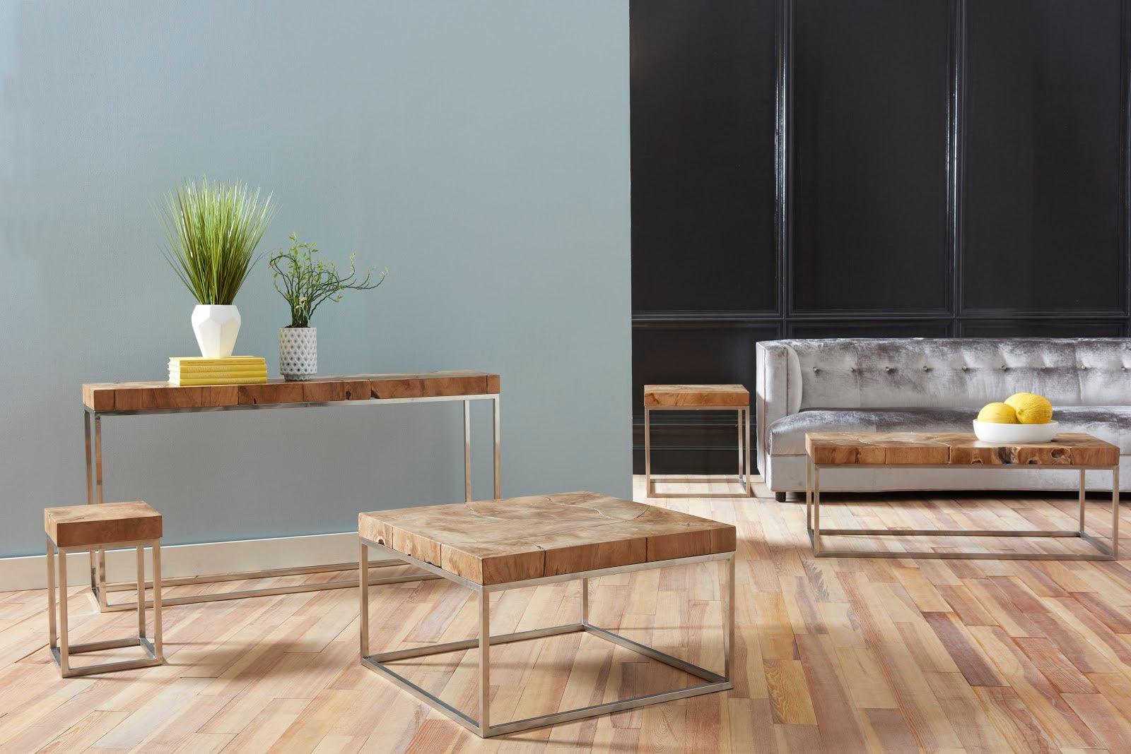 Teak Puzzle Side Table - Remutear