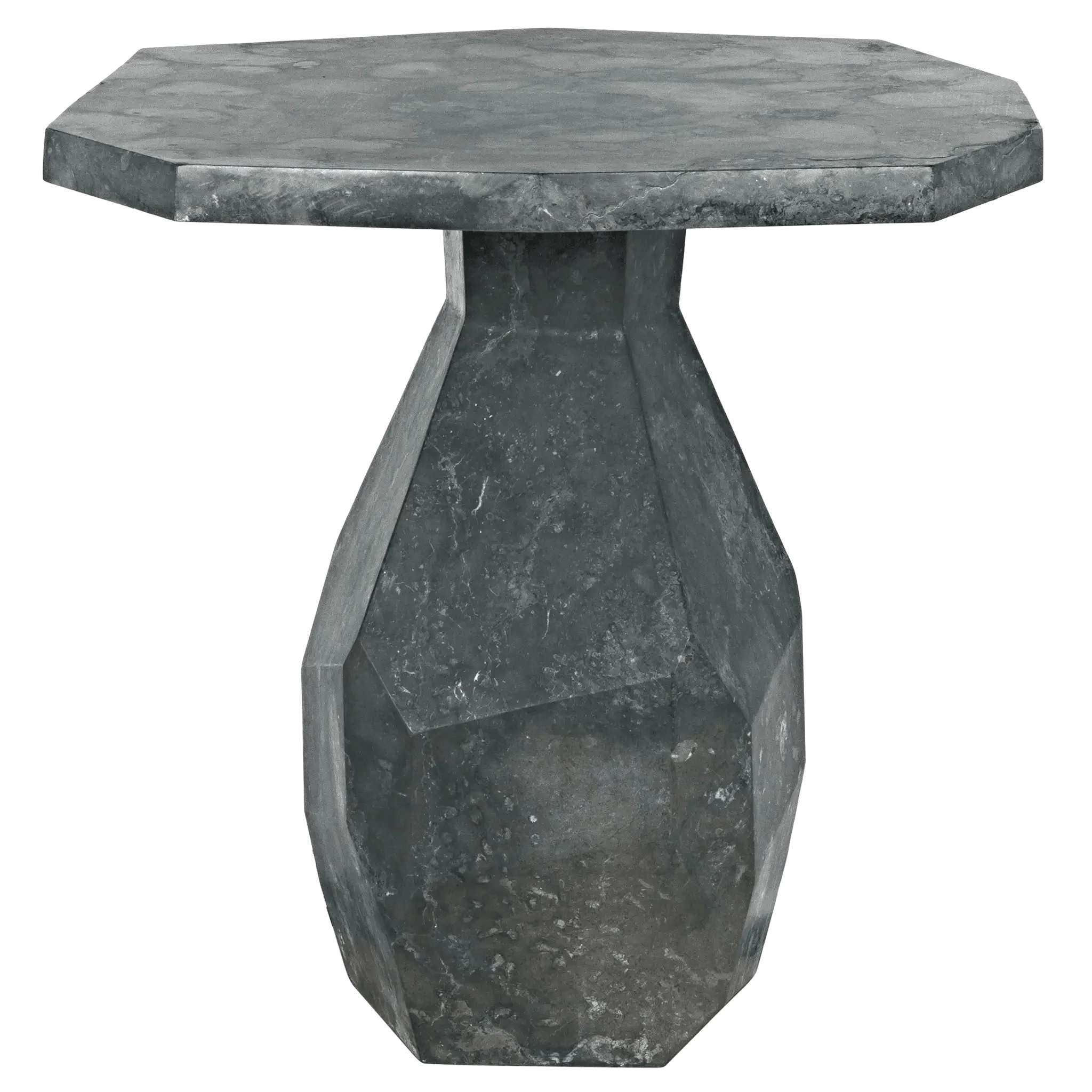 Polyhedron Side Table - Black Marble - Remutear