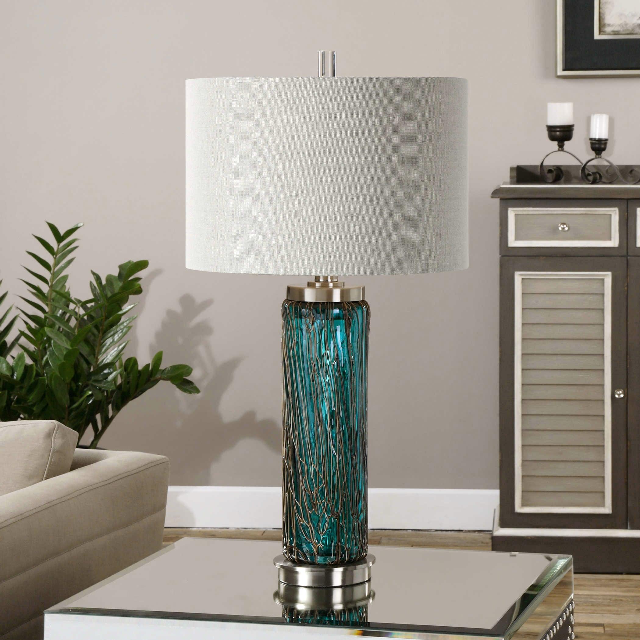 Almanzora Blue Glass Lamp - Remutear