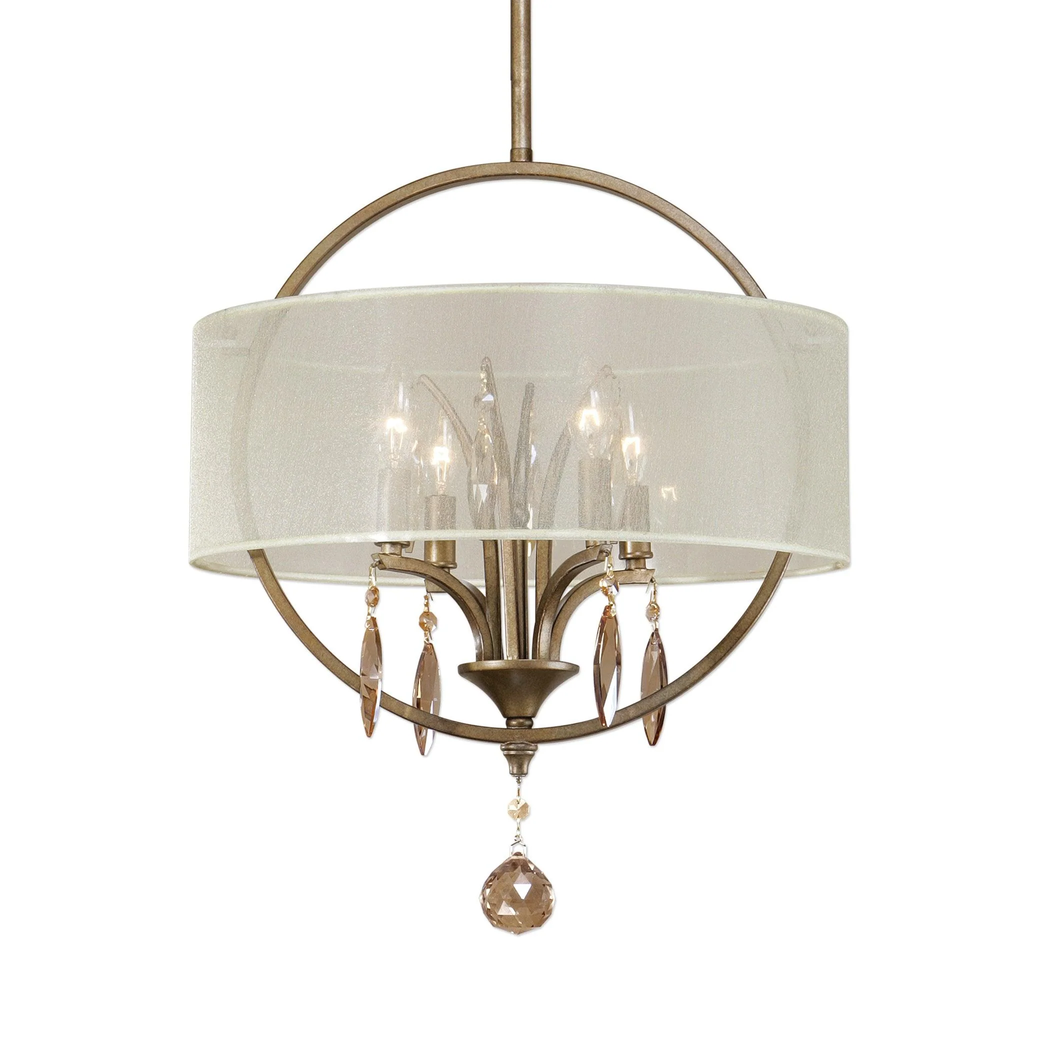 ALENYA 4 LIGHT FABRIC DRUM PENDANT - Remutear