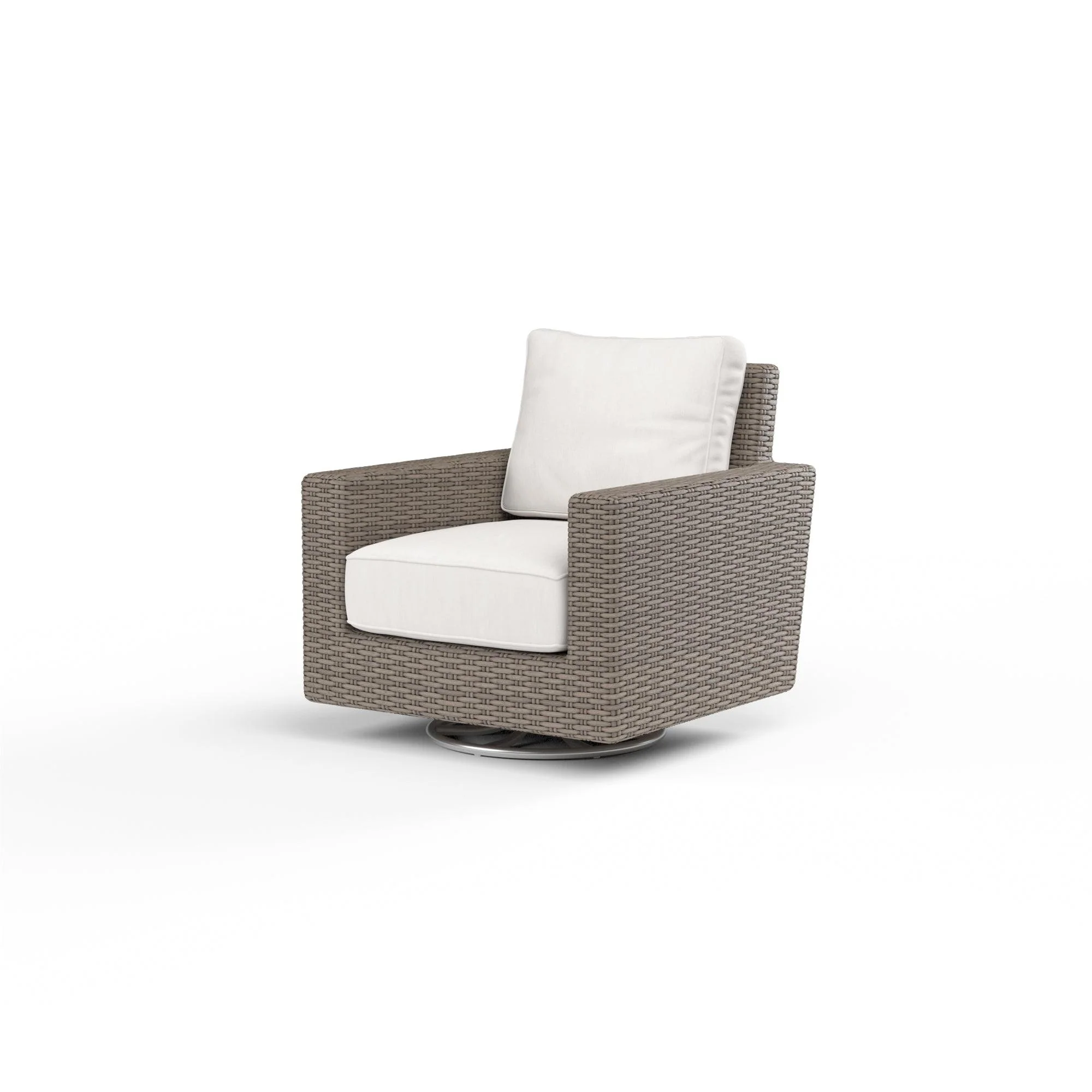 Coronado Swivel Rocker in Canvas Flax w/ Self Welt - Remutear