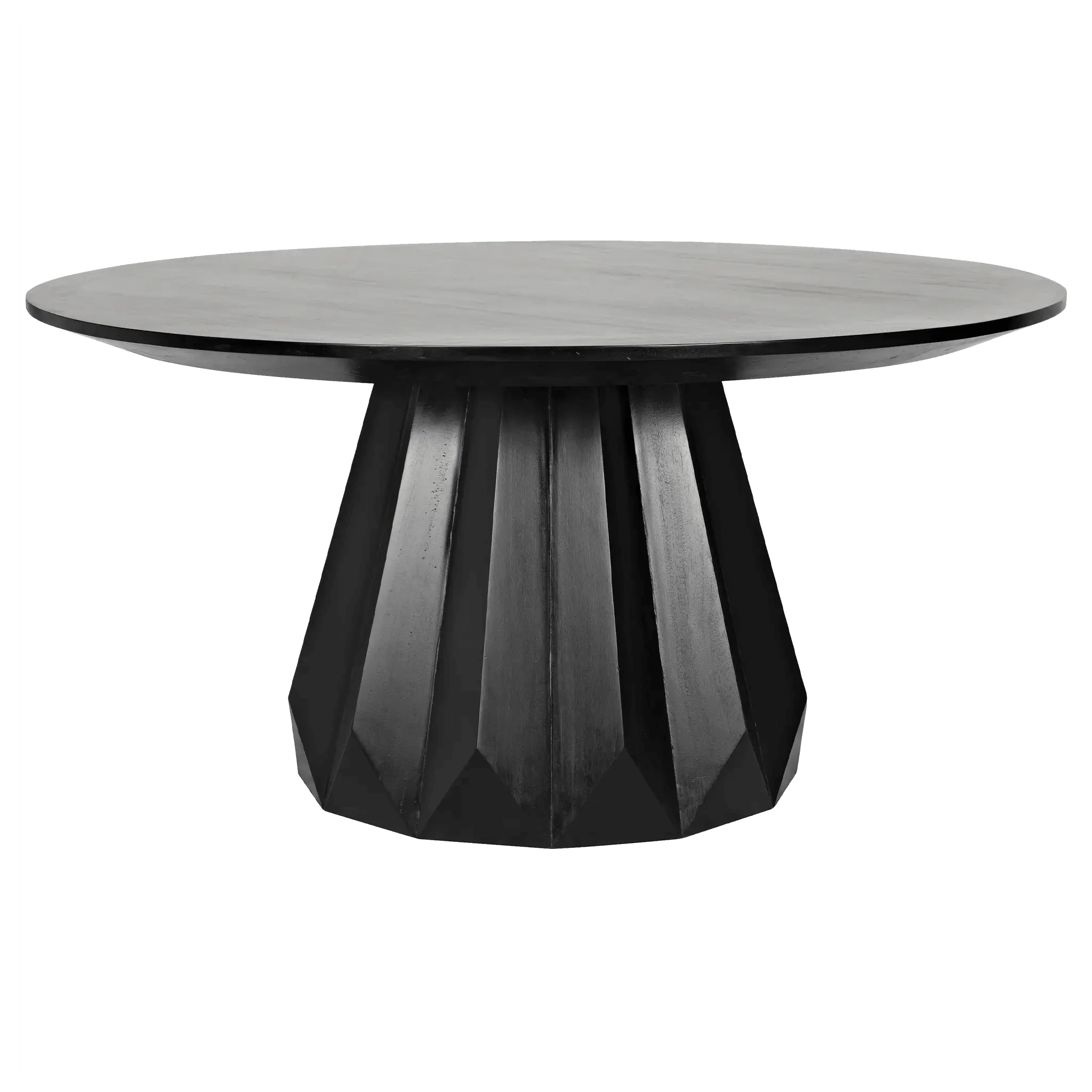 Brosche Dining Table, Hand Rubbed Black - Remutear