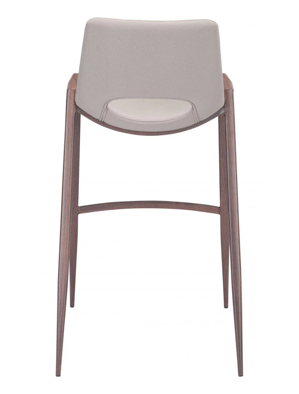 Desi Bar Chair (Set of 2) Beige & Walnut - Remutear