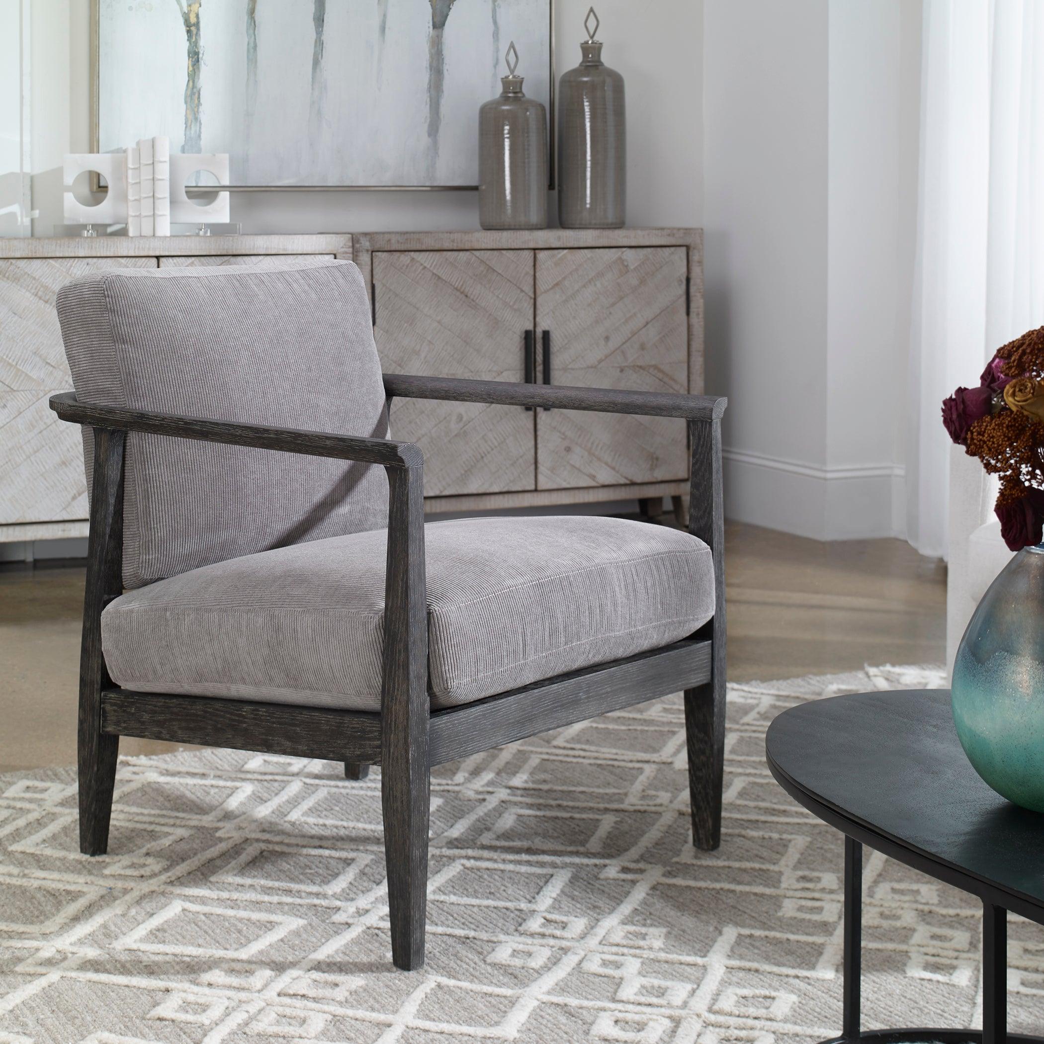 Brunei Modern Gray Accent Chair - Remutear