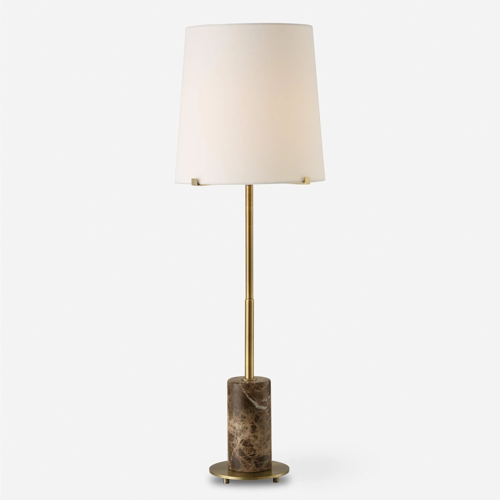 Sepia Brown Marble Buffet Lamp - Remutear