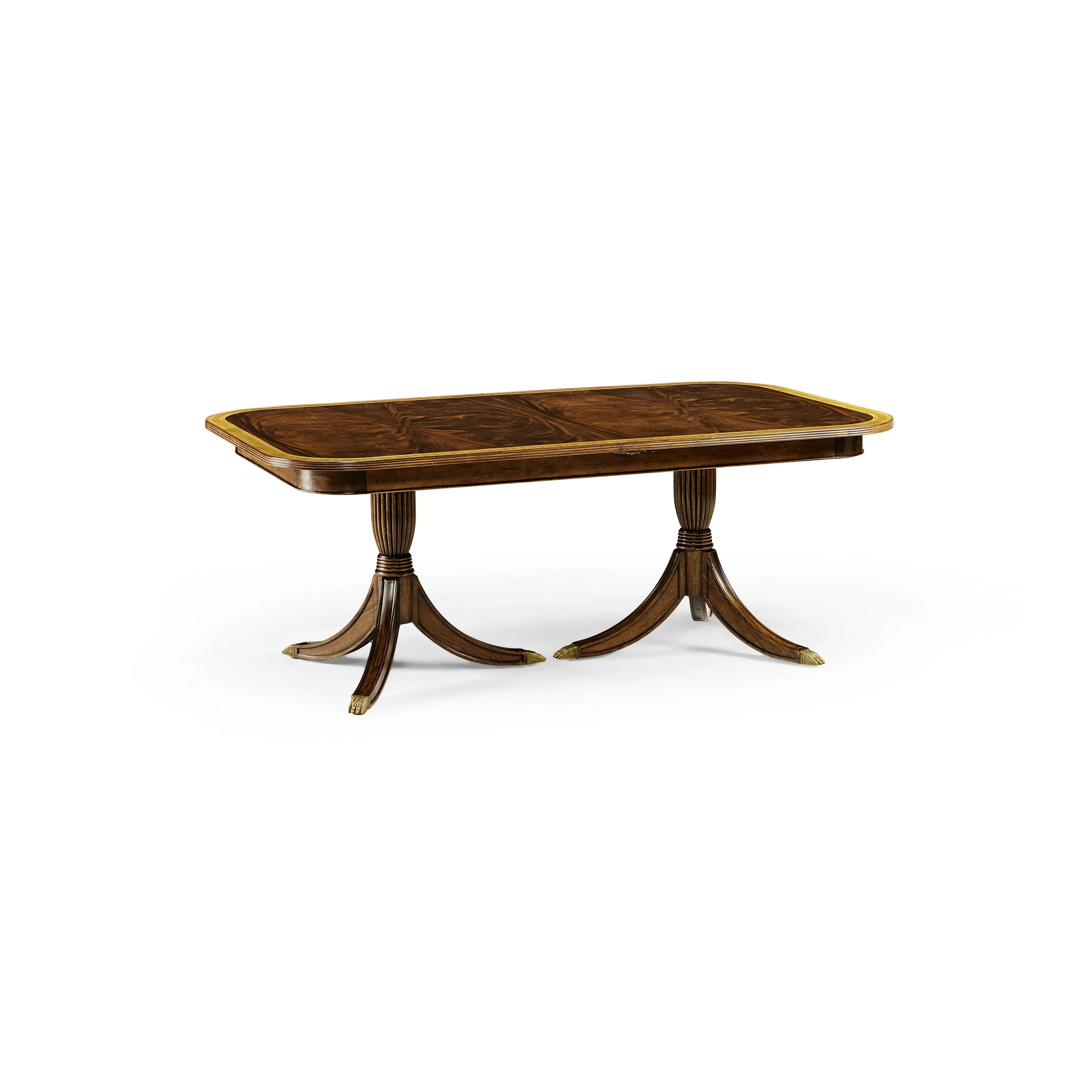 Buckingham Regency Crotch Mahogany Extending Dining Table - Remutear