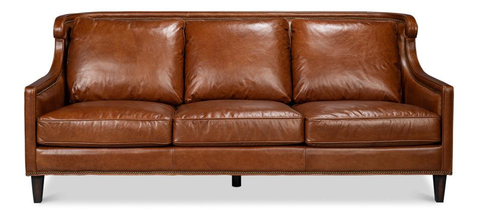 Philipe Distilled Leather Sofa Brown - Remutear
