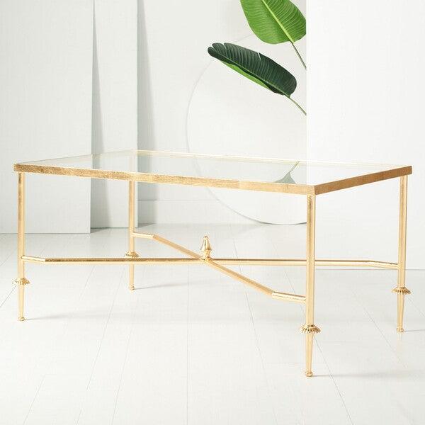 DEVI GOLD LEAF COFFEE TABLE - Remutear
