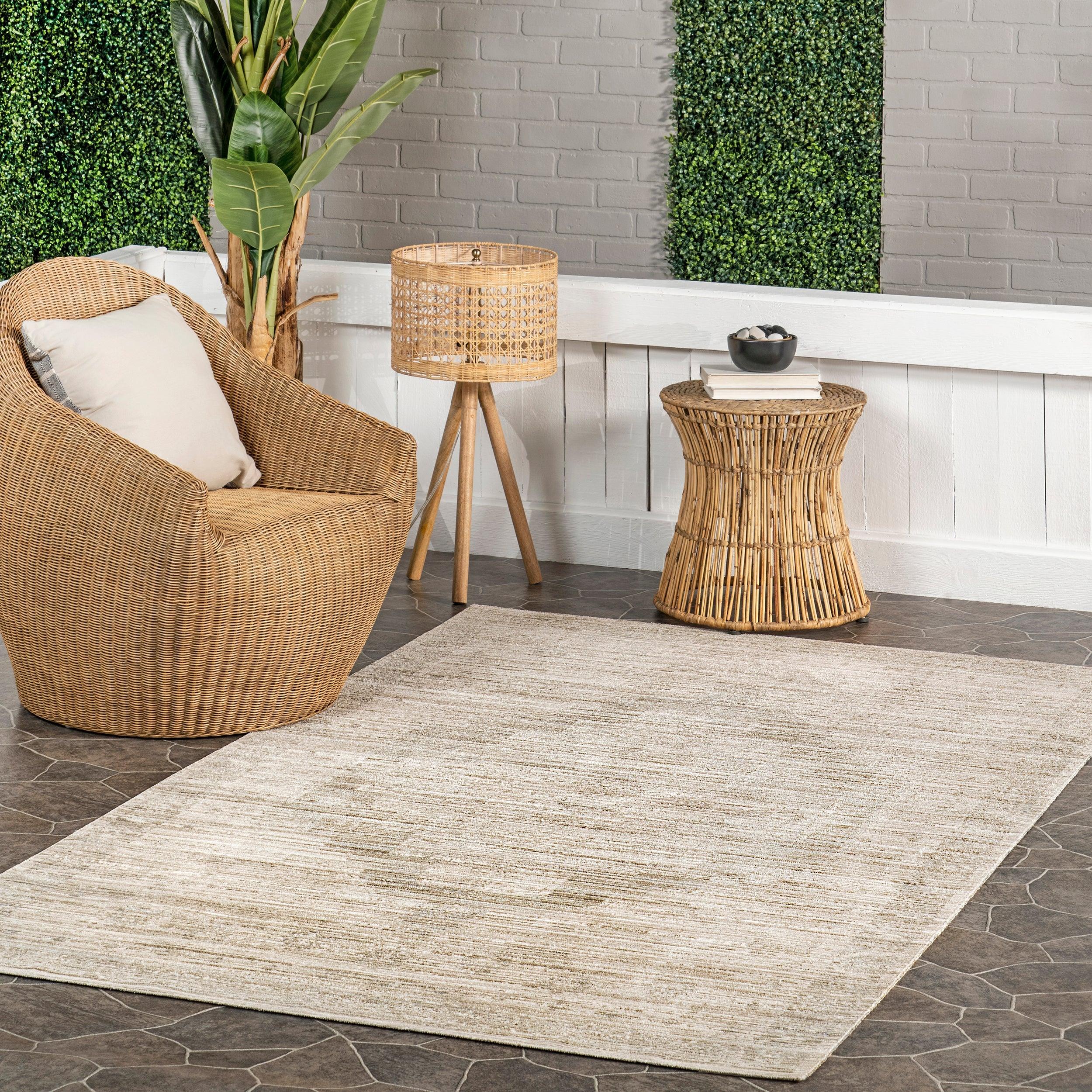 Lotus Vintage Machine Washable Indoor/Outdoor Area Rug - Remutear