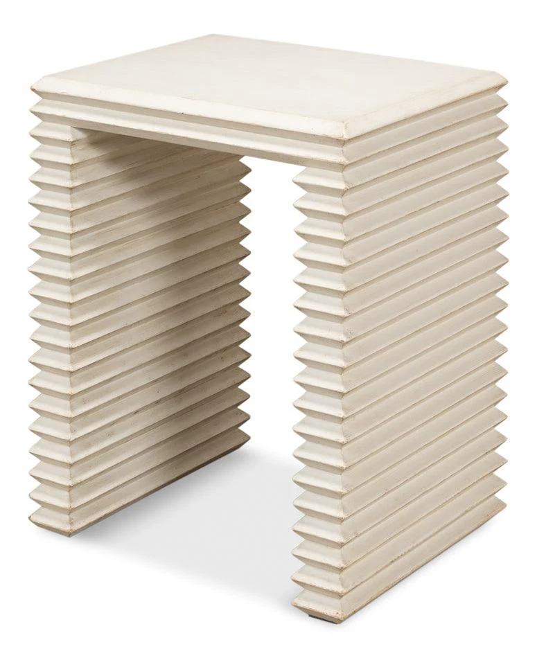 Stacked Side Table - Antique White - Remutear