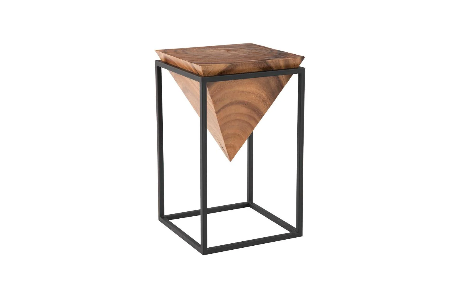 Inverted Pyramid Side Table, Natural - Remutear