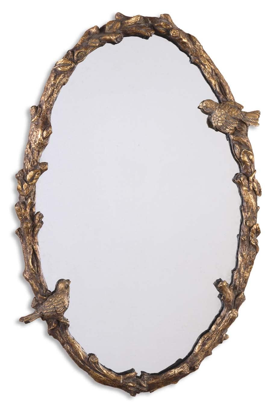 PAZA OVAL VINE GOLD MIRROR - Remutear