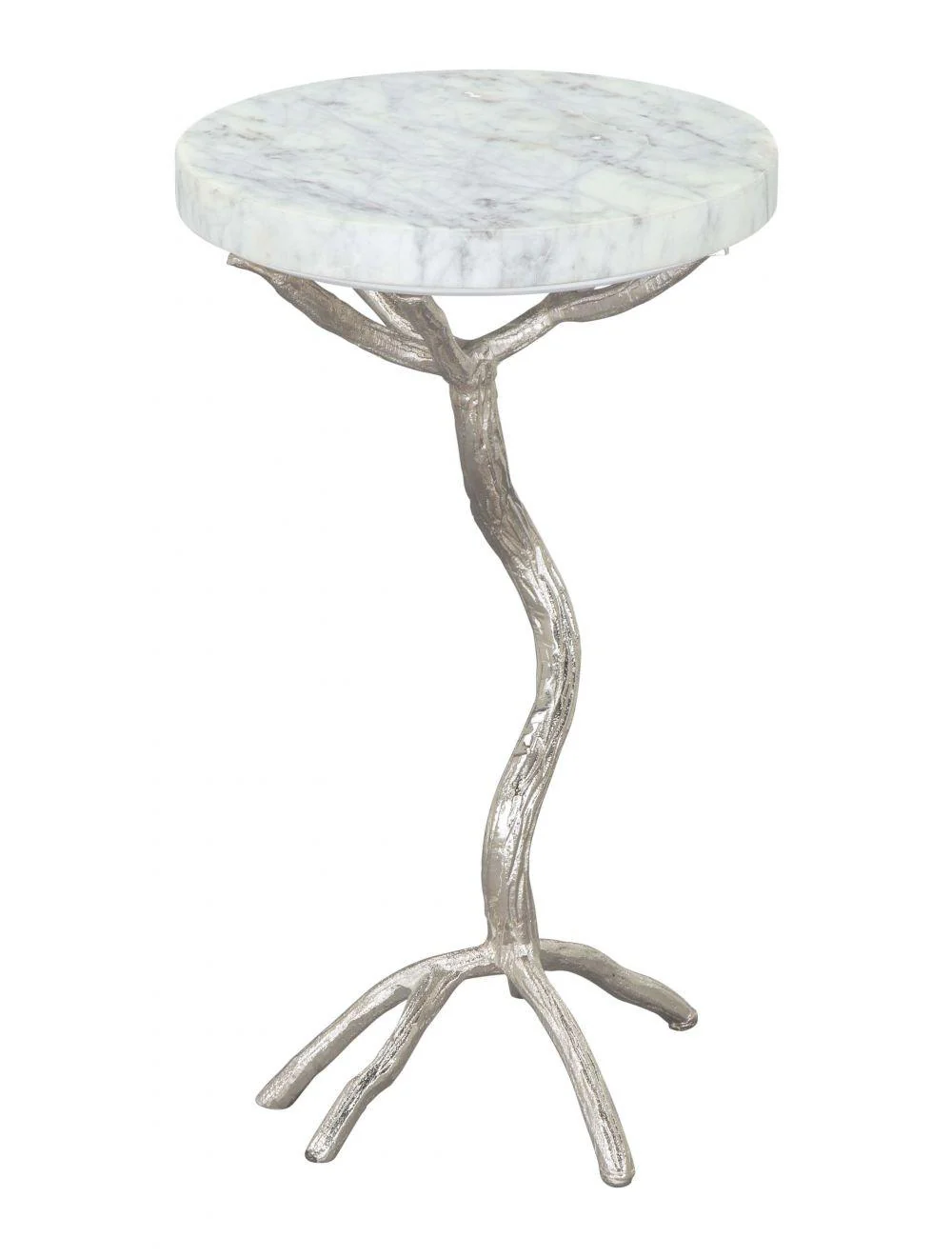 Joel Side Table White & Silver - Remutear