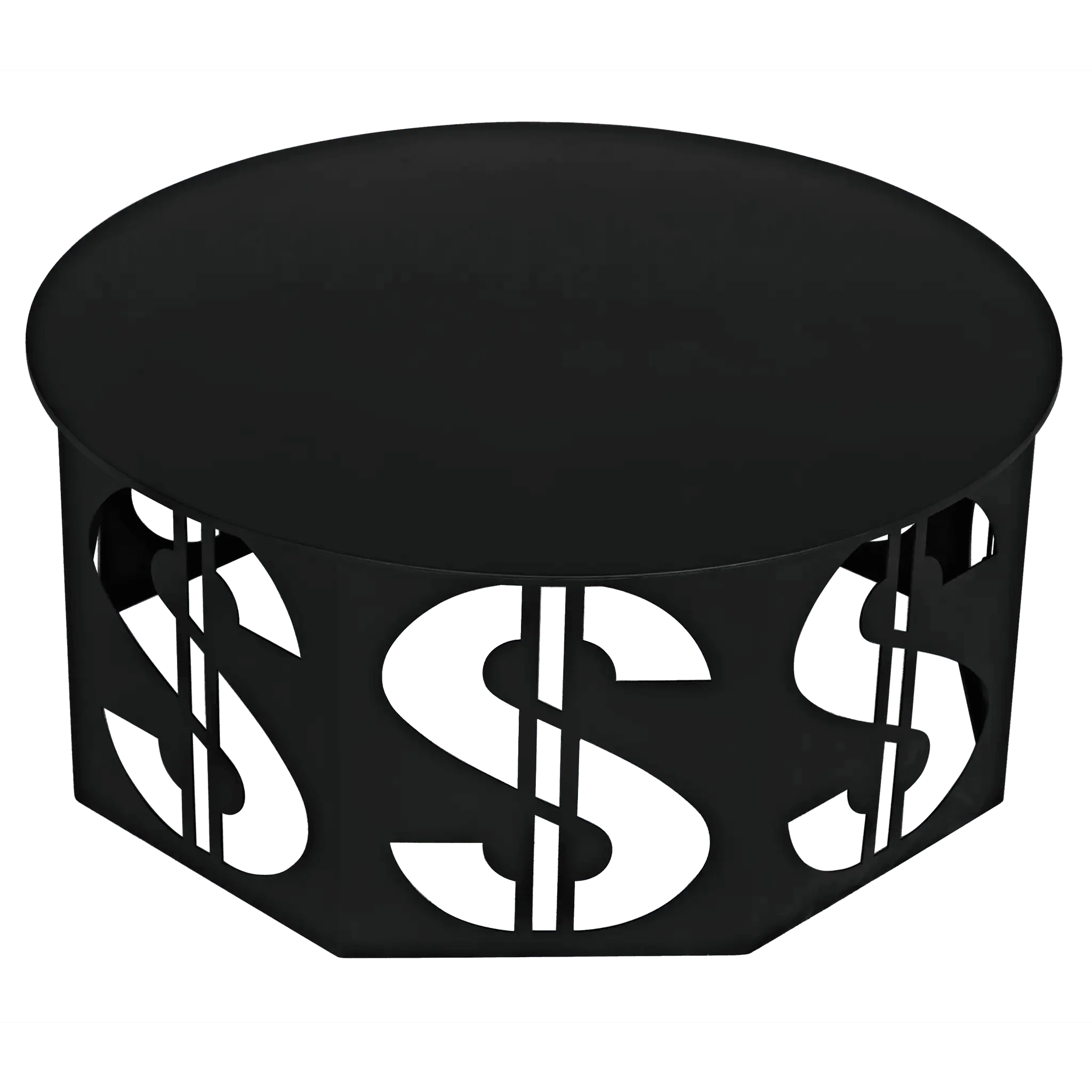 Dollar Coffee Table, Black Steel - Remutear