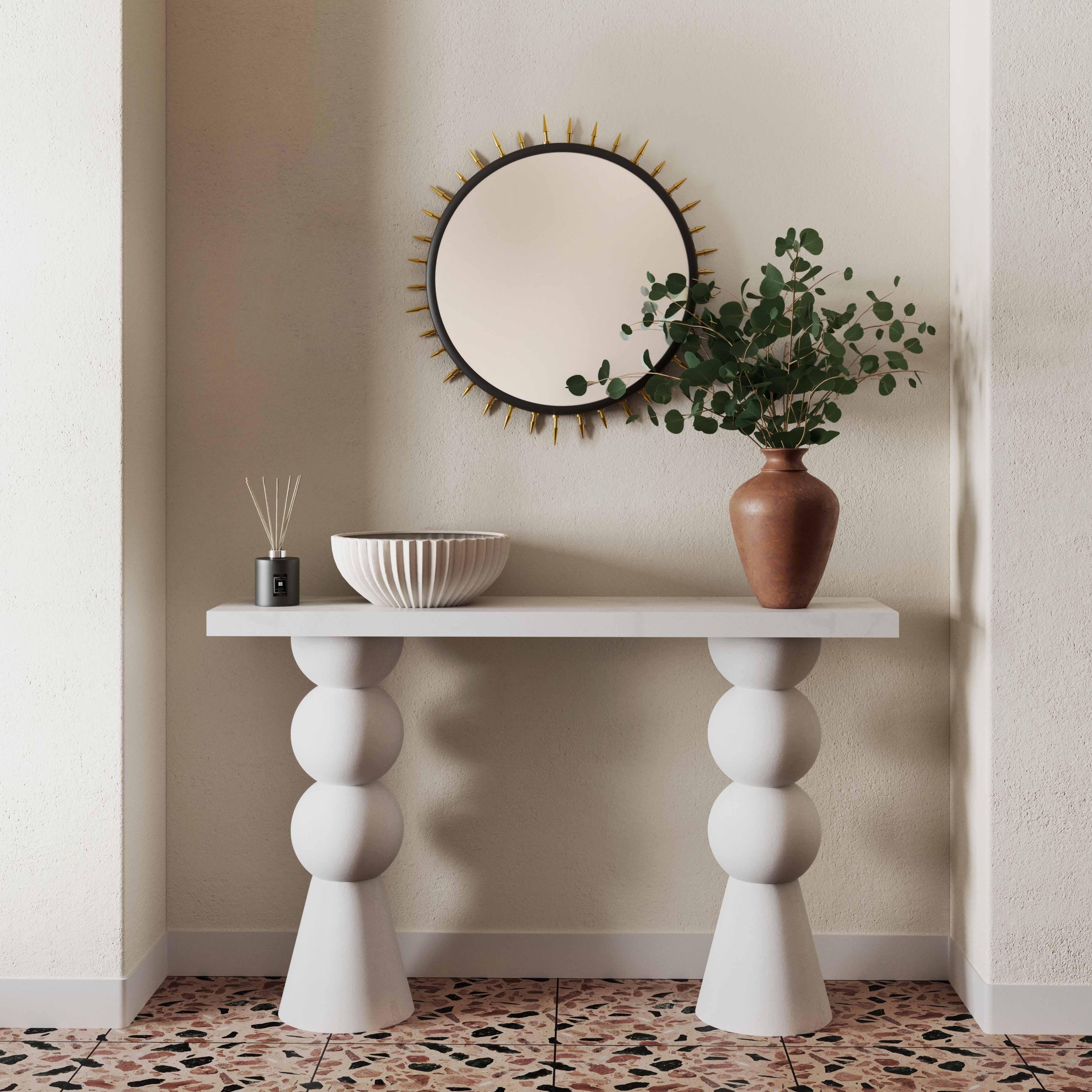 Lupita White Console Table - Remutear