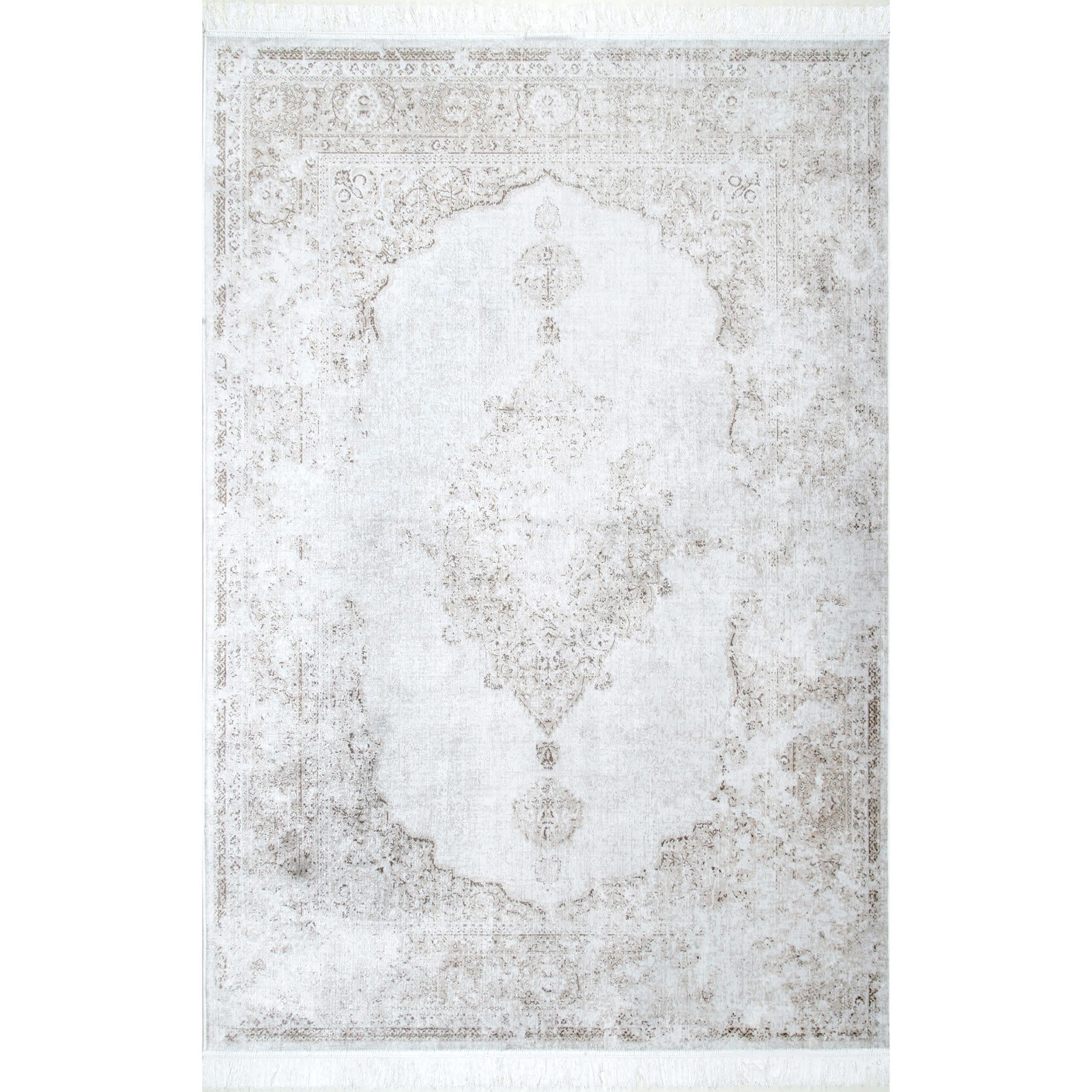 Vintage Medallion Cantrell Fringe Area Rug - Remutear