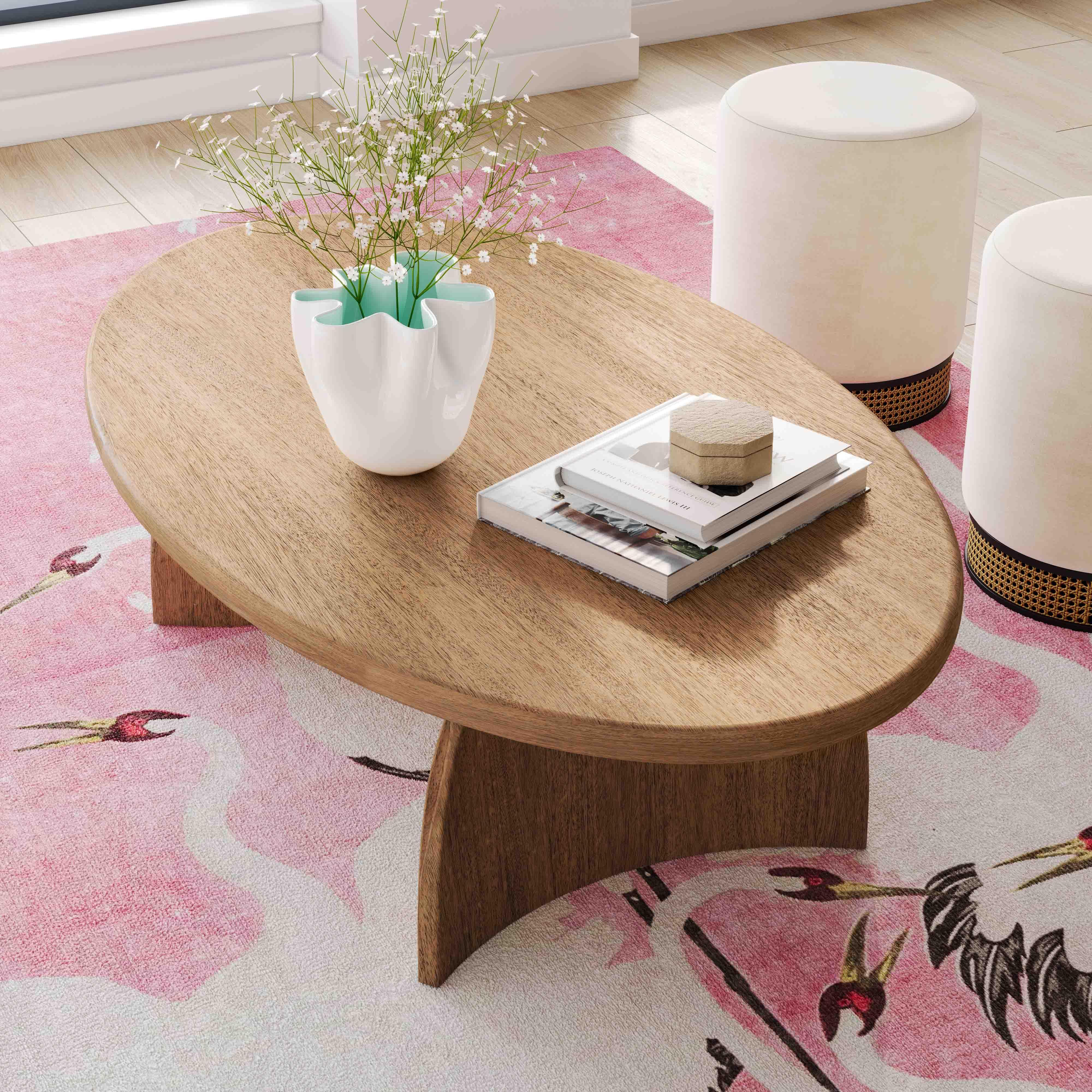 Sofia Cognac Wooden Coffee Table - Remutear