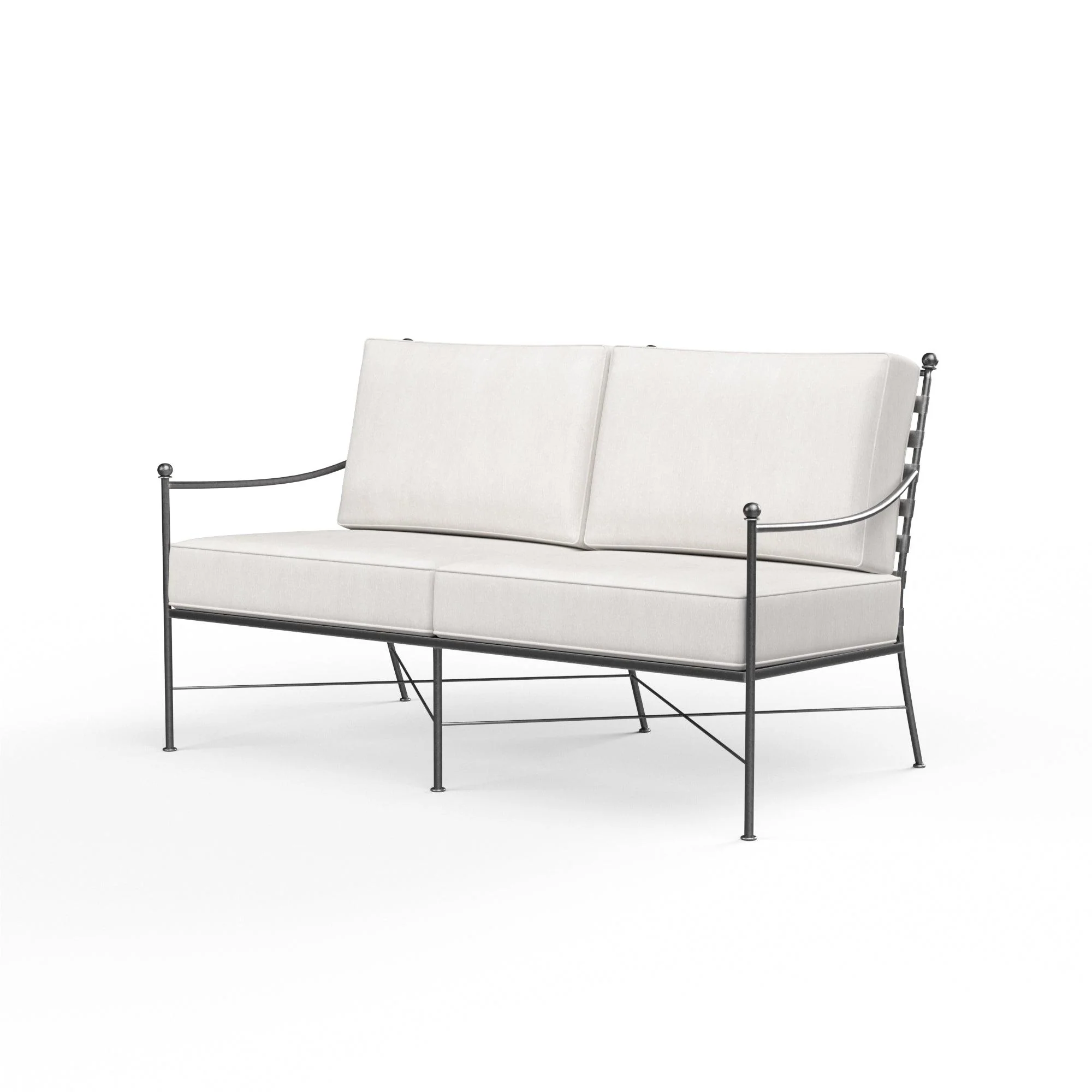 Provence Loveseat in Canvas Flax w/ Self Welt - Remutear
