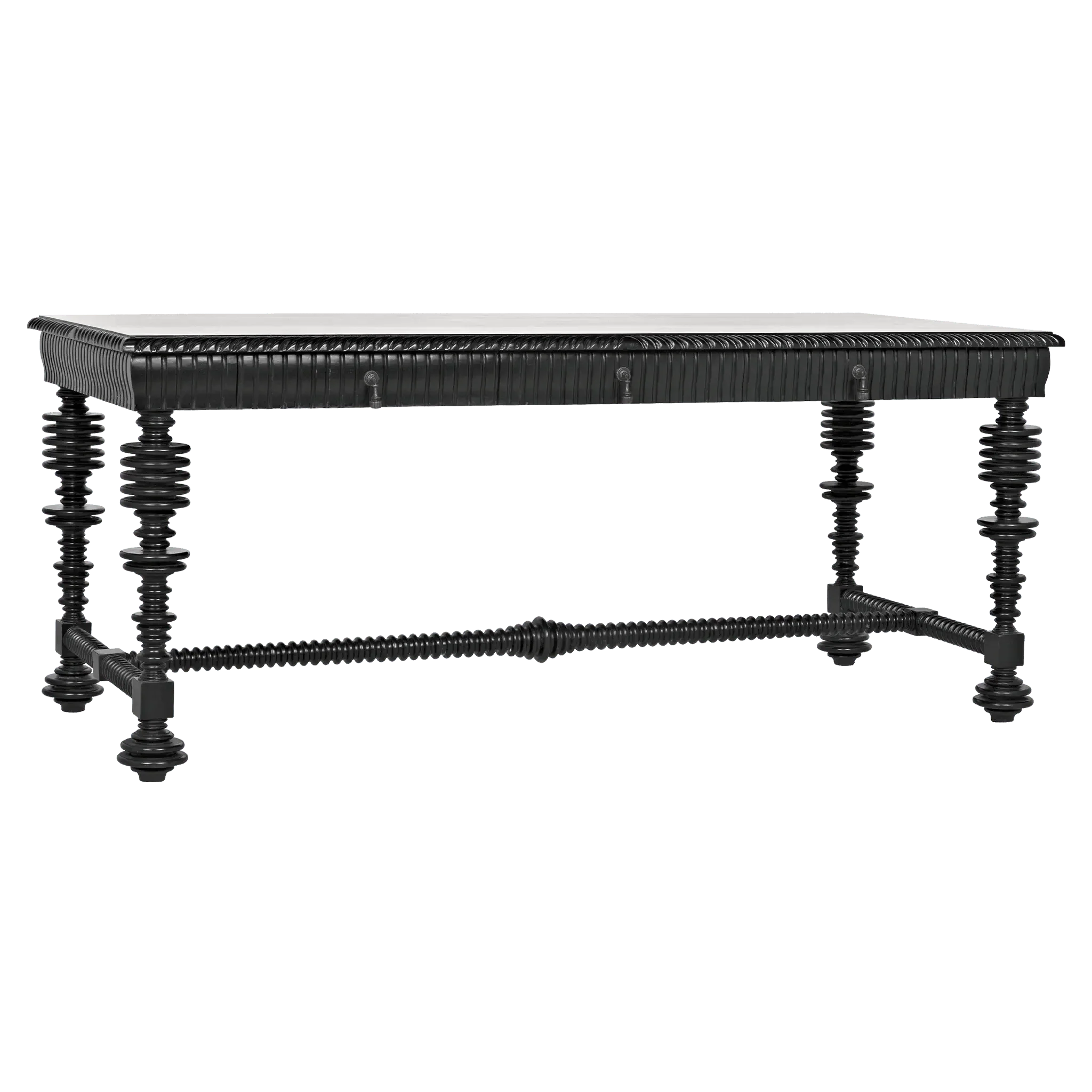 Portuguese Desk, Hand Rubbed Black - Remutear