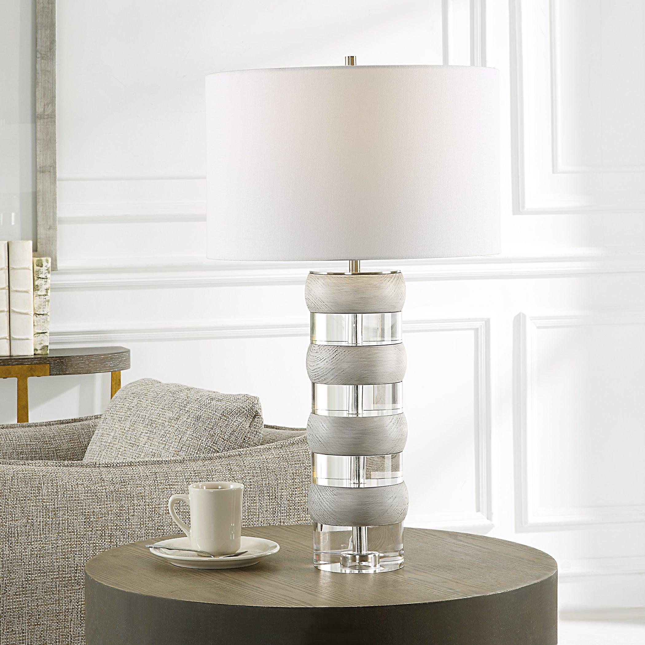 Band Together Crystal & Wood Table Lamp - Remutear