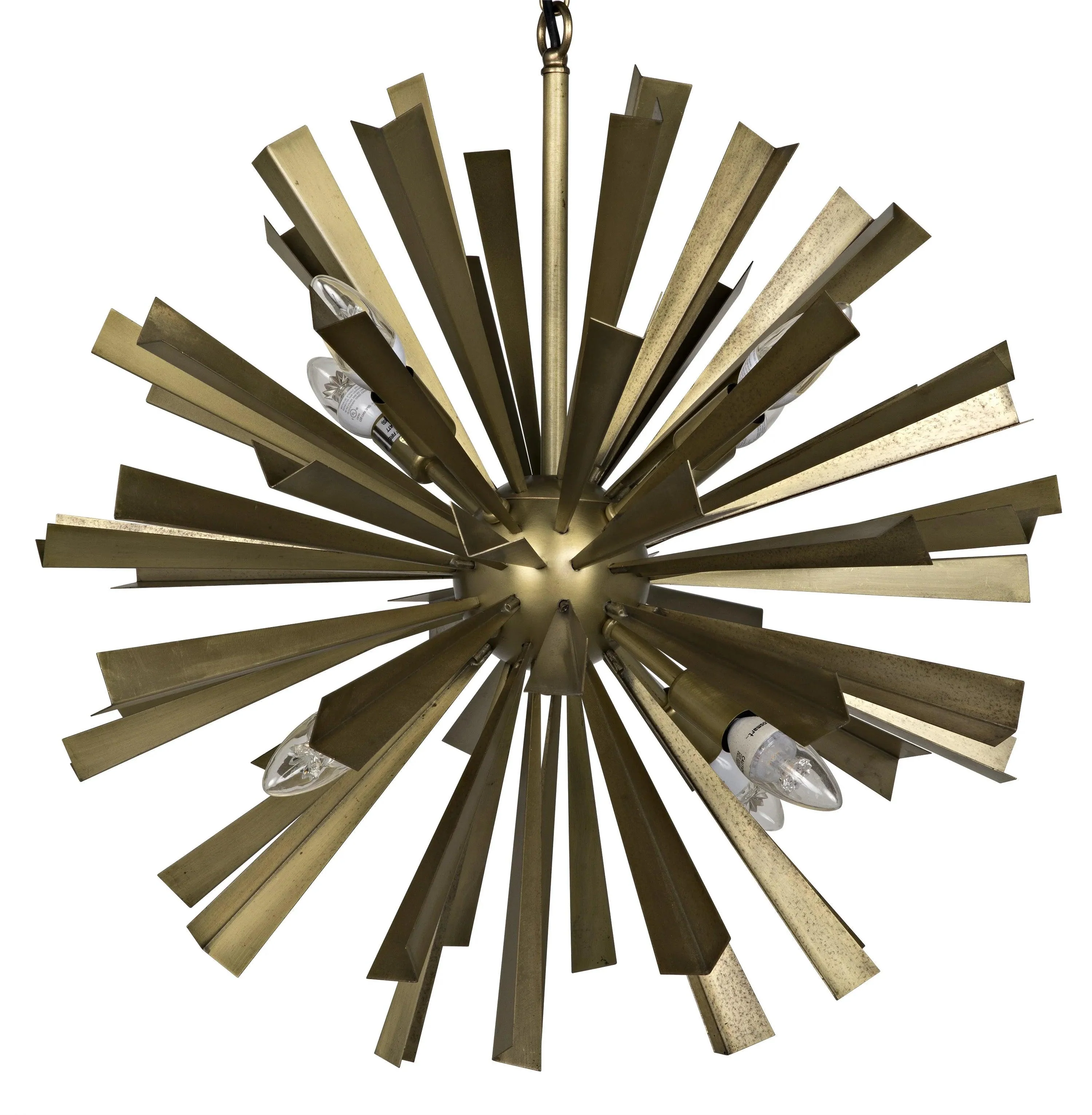 Bero Chandelier, Metal with Brass Finish - Remutear