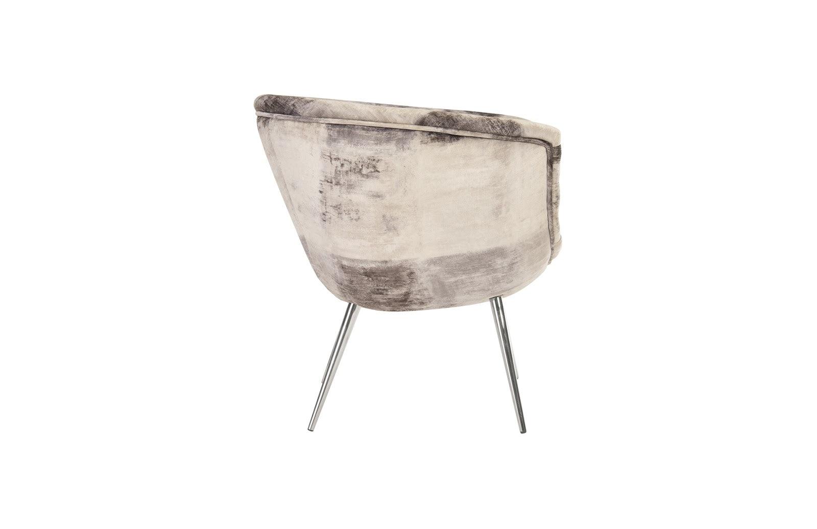 Nouveau Club Chair, Mist Gray, Stainless Steel Legs - Remutear