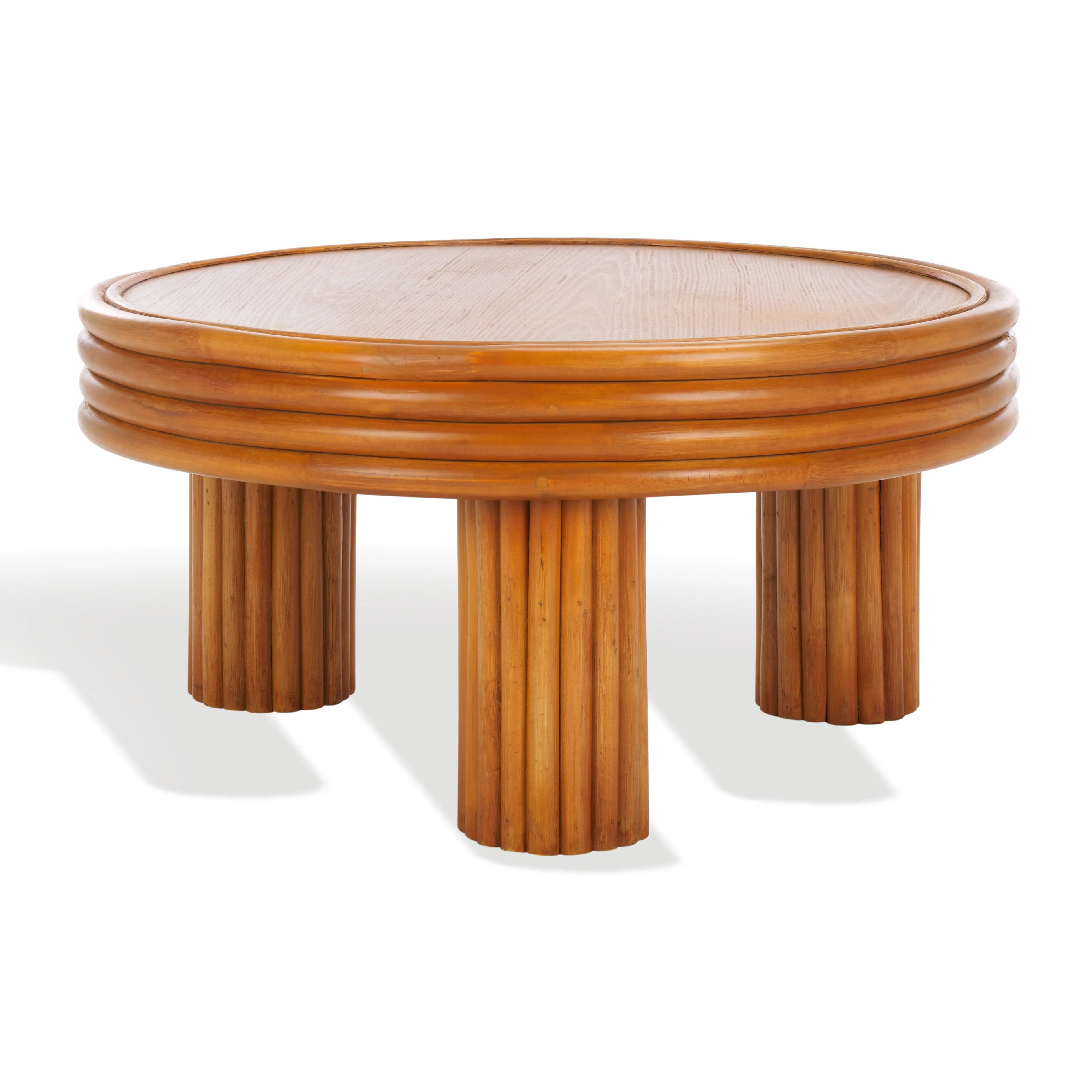 BAYARD RATTAN ROUND COFFEE TABLE - Remutear