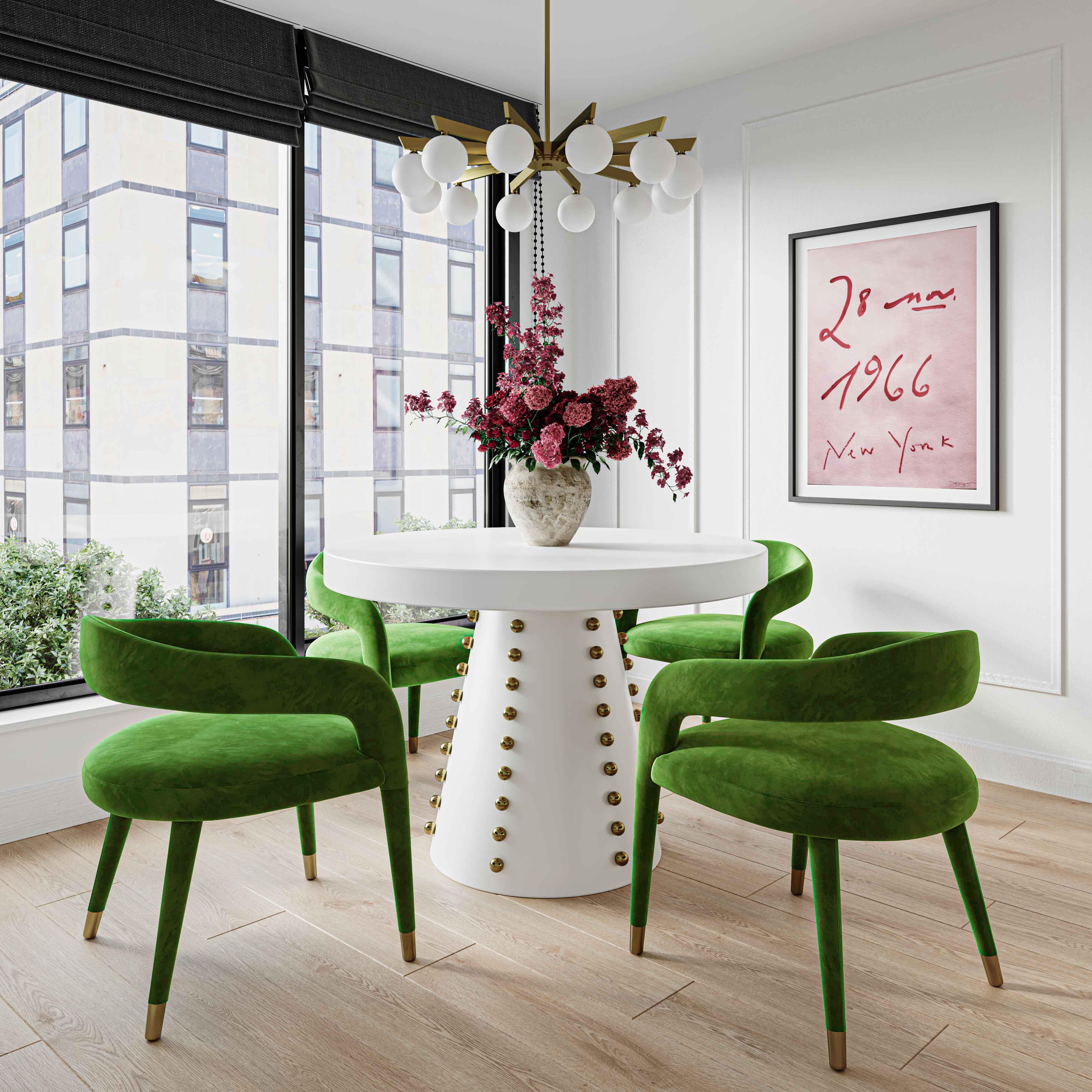 Lucia Green Velvet Dining Chair - Remutear