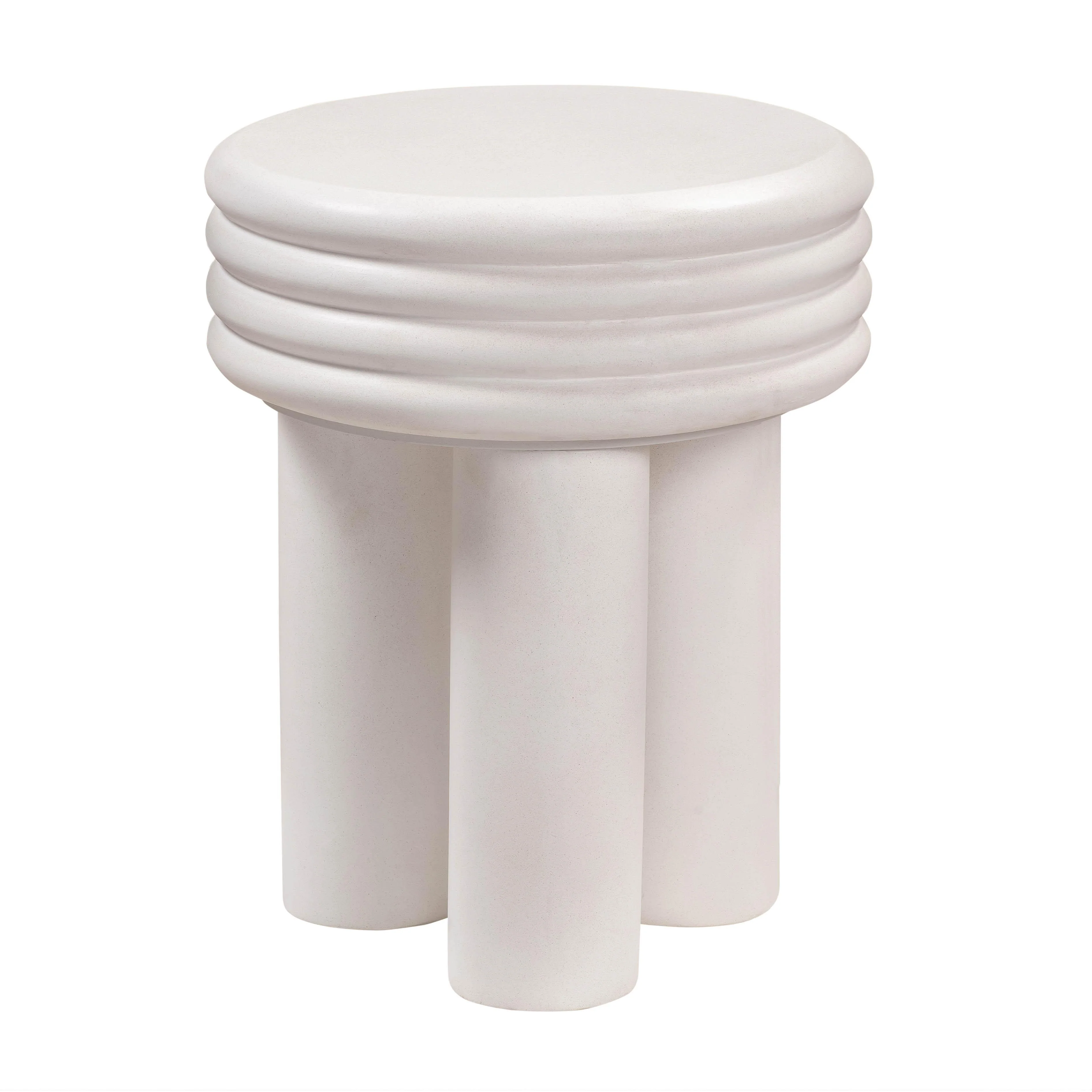 Delta Ivory Concrete Side Table - Remutear