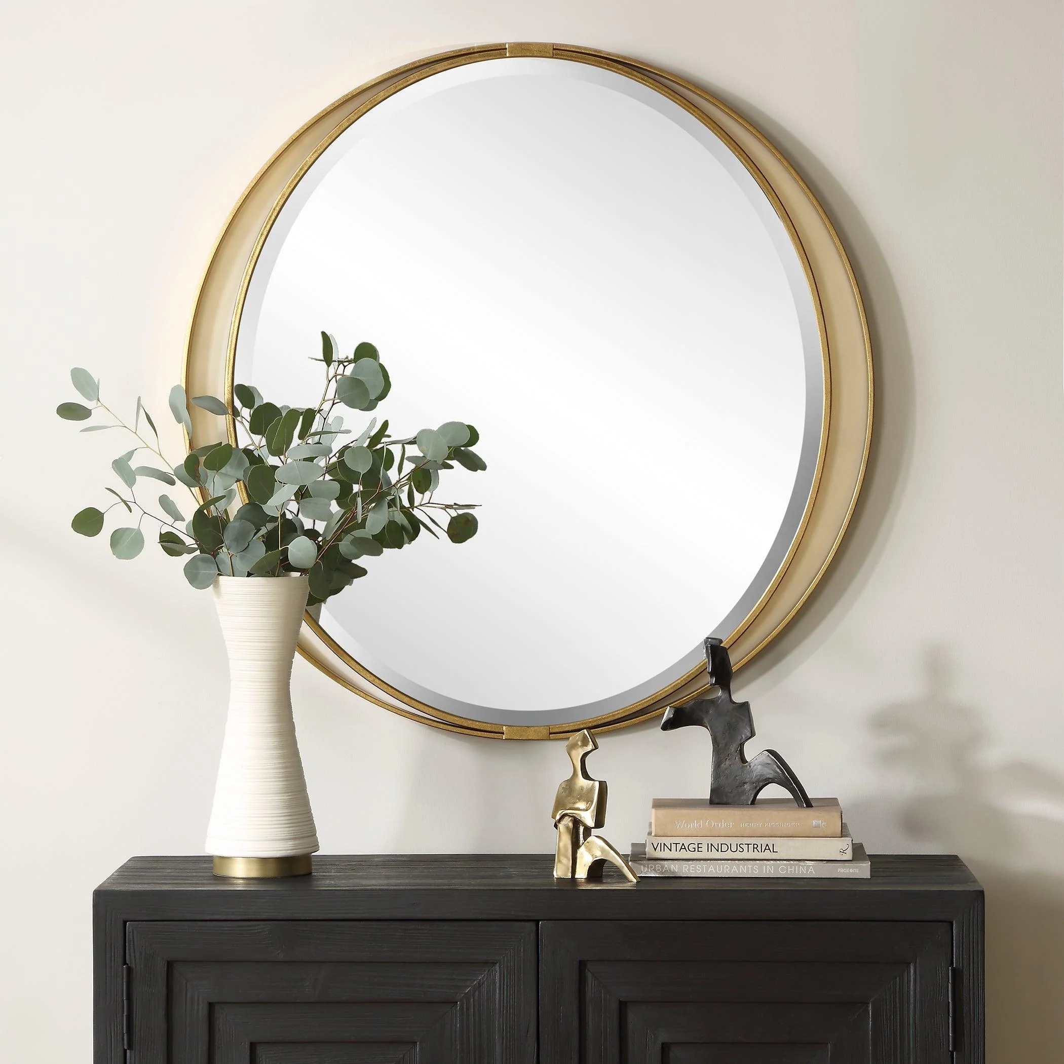 Rhodes Gold Round Mirror - Remutear
