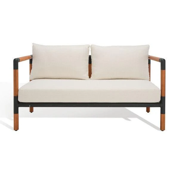 TOMMY METAL AND WOOD PATIO SOFA - Remutear