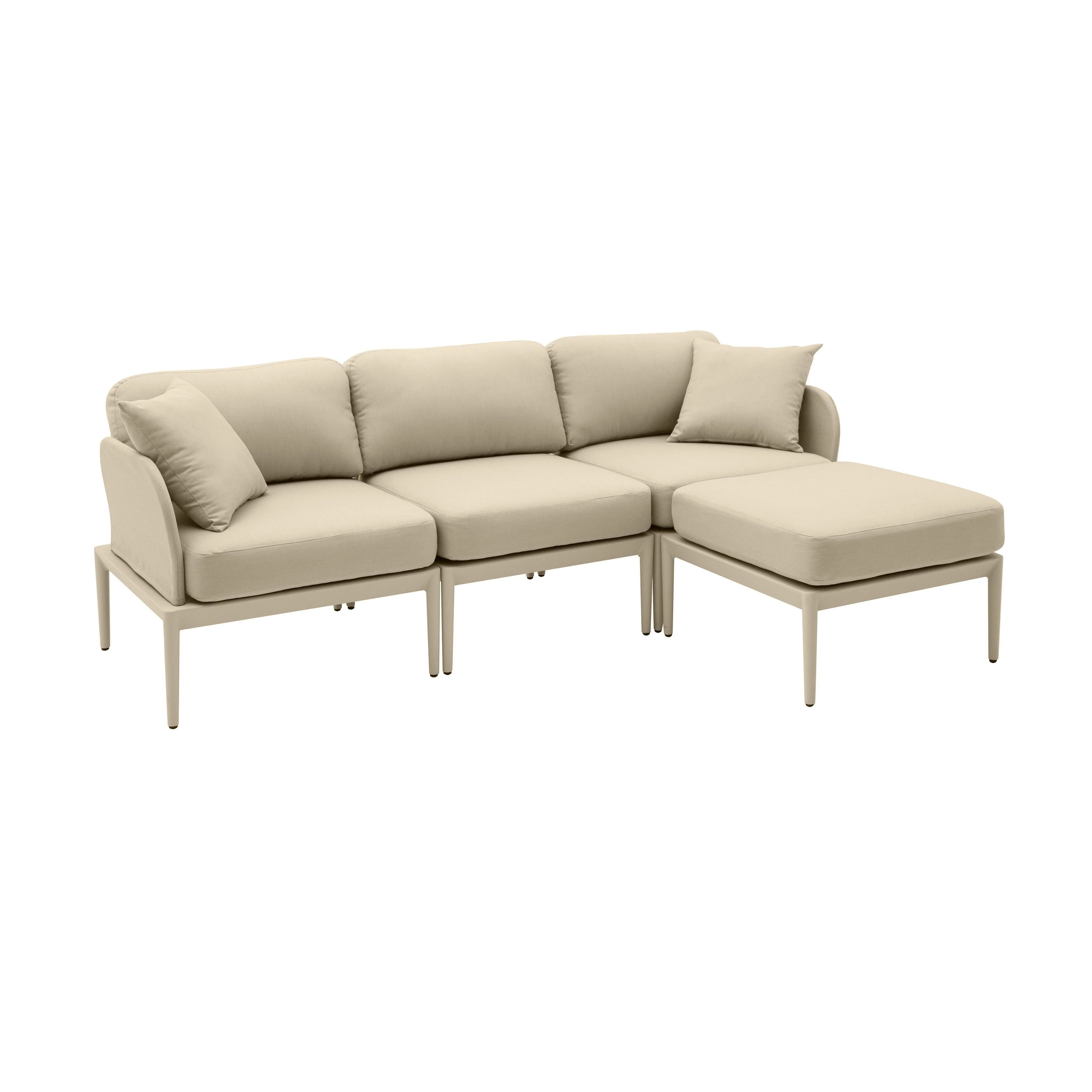 Kapri Taupe Modular Outdoor Sectional - Remutear