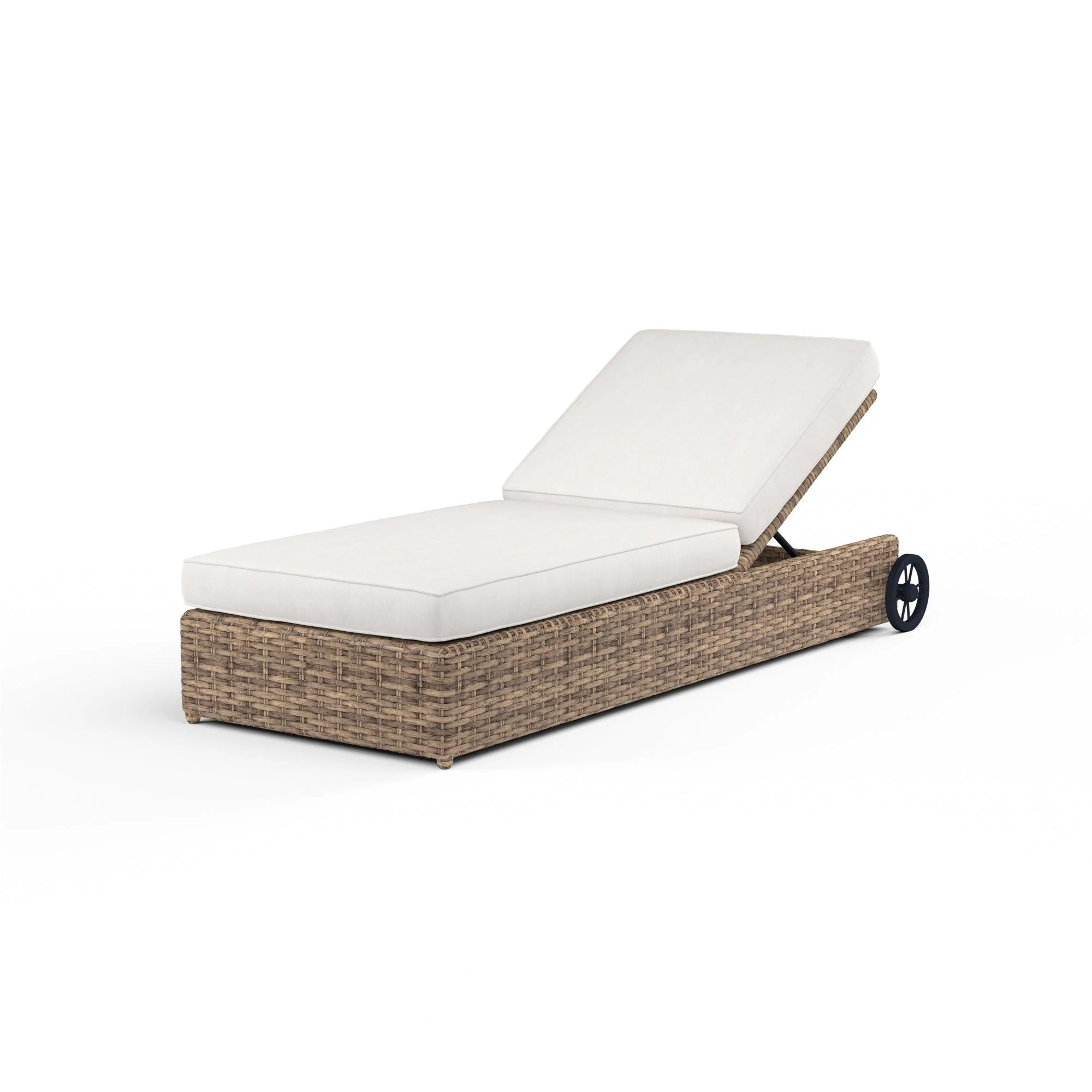 Havana Adjustable Chaise in Canvas Flax w/ Self Welt - Remutear