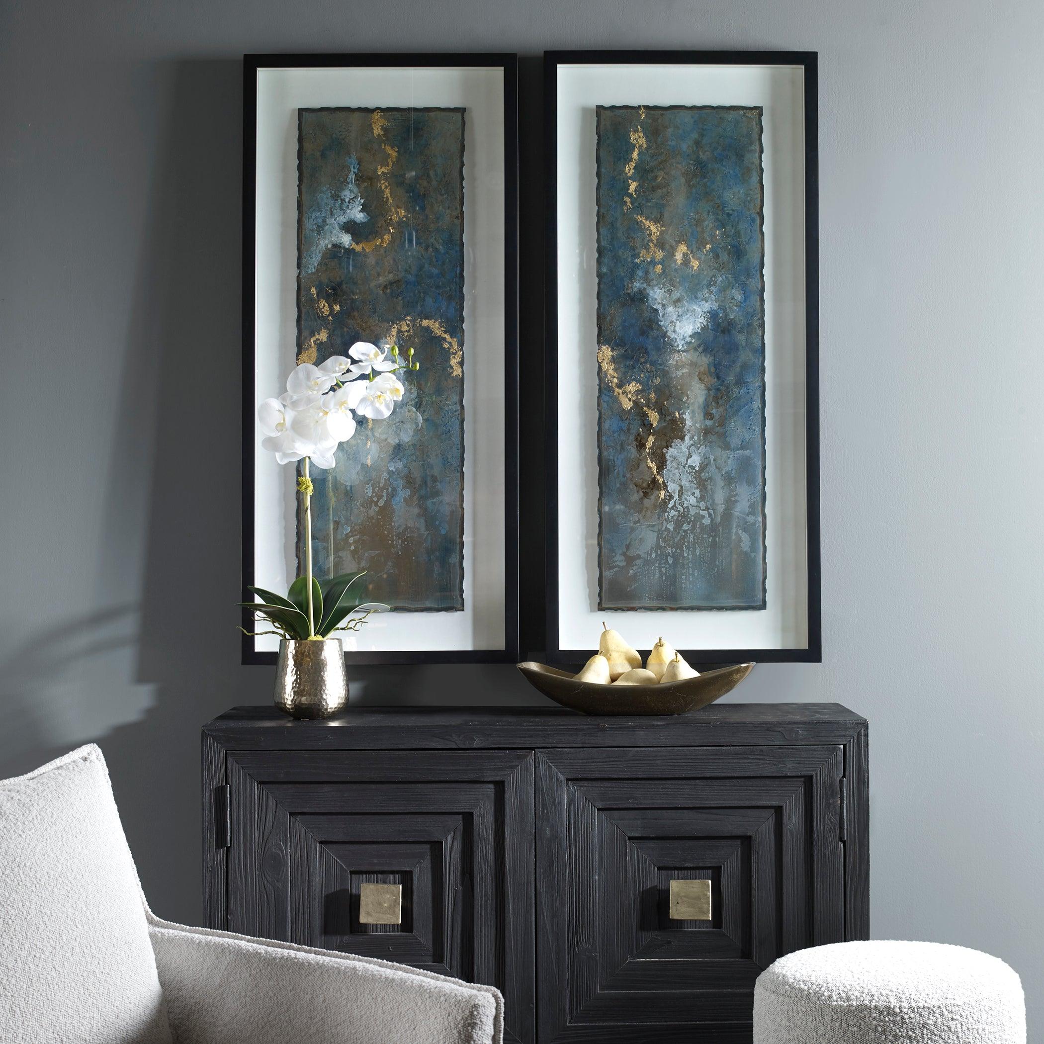 GLIMMERING AGATE ABSTRACT PRINTS, SET OF 2 - Remutear