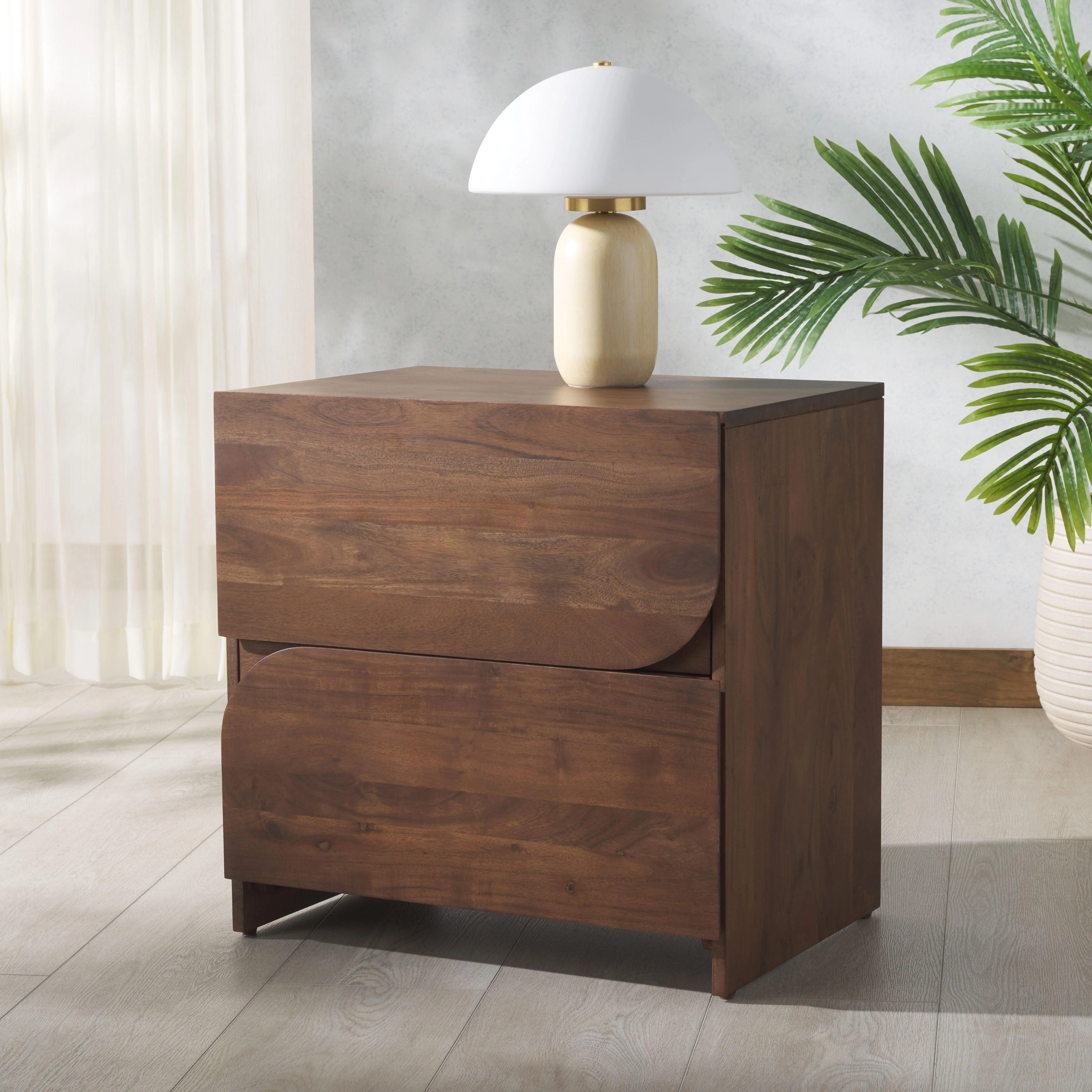 Edithe Wood Nightstand - Remutear