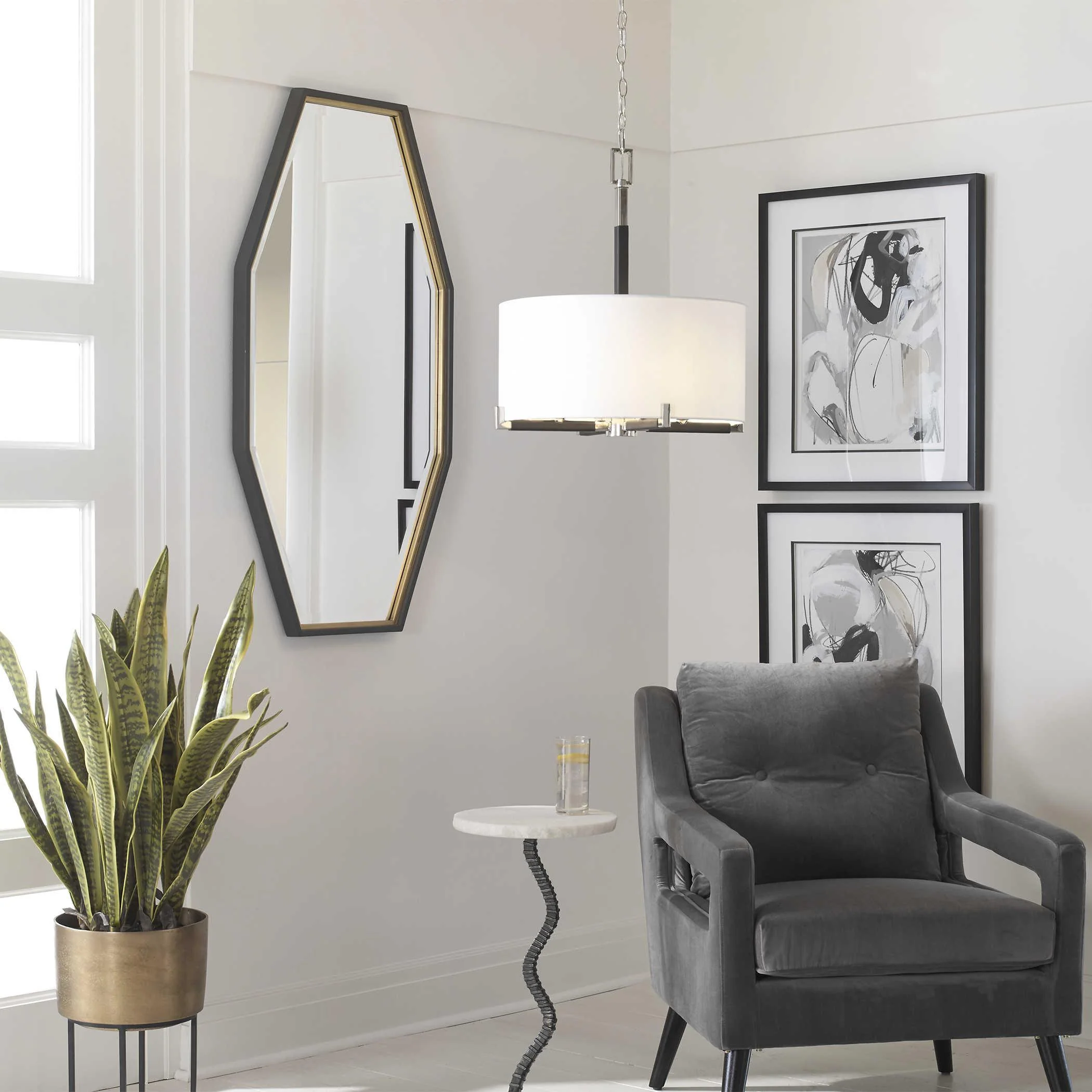 SAVION GOLD OCTAGON MIRROR - Remutear