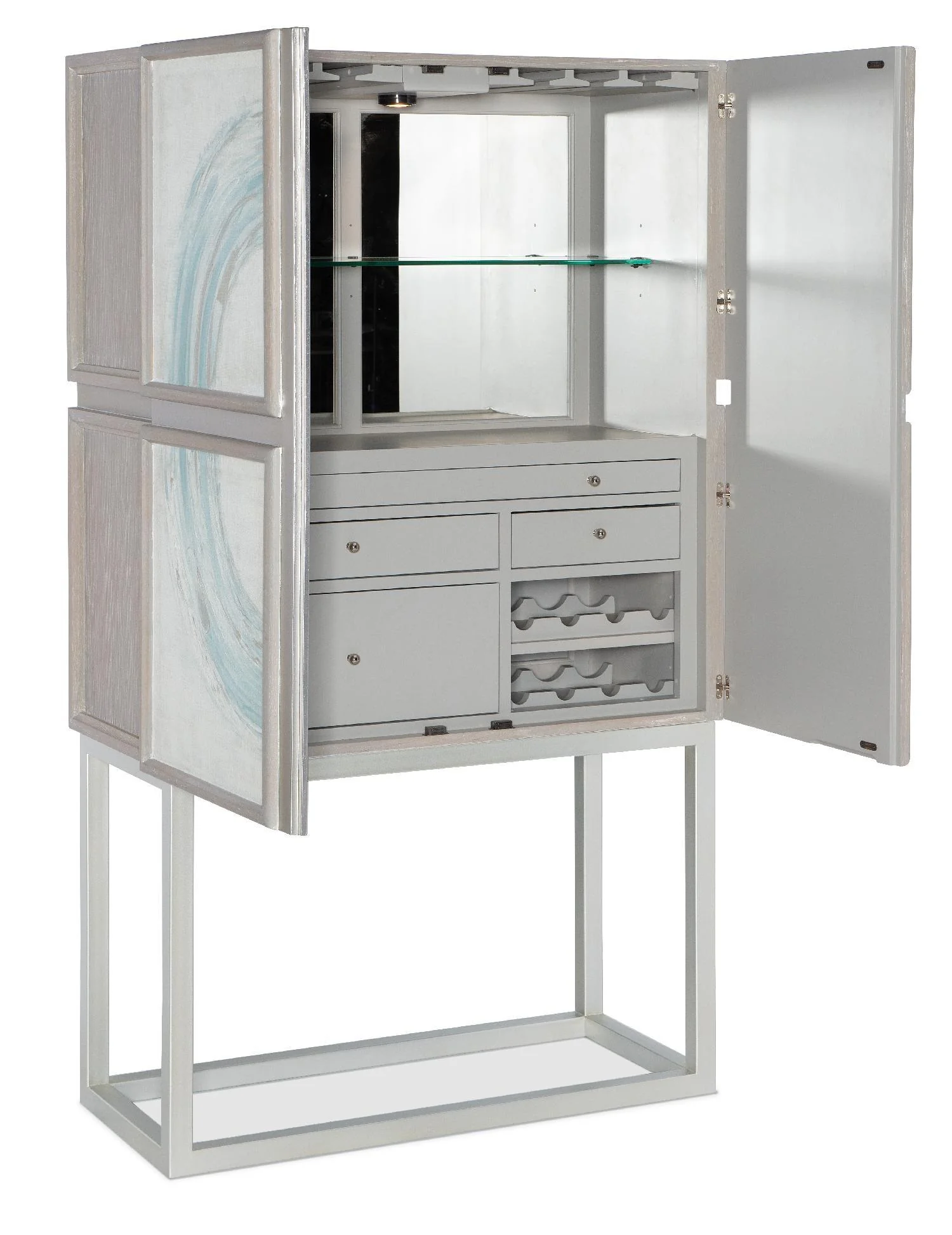 Melange Kandin Bar Cabinet - Remutear