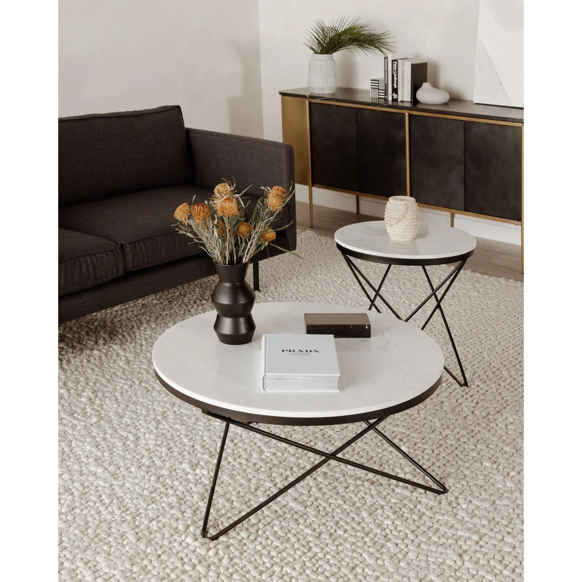 Haley Coffee Table Black Base - Remutear