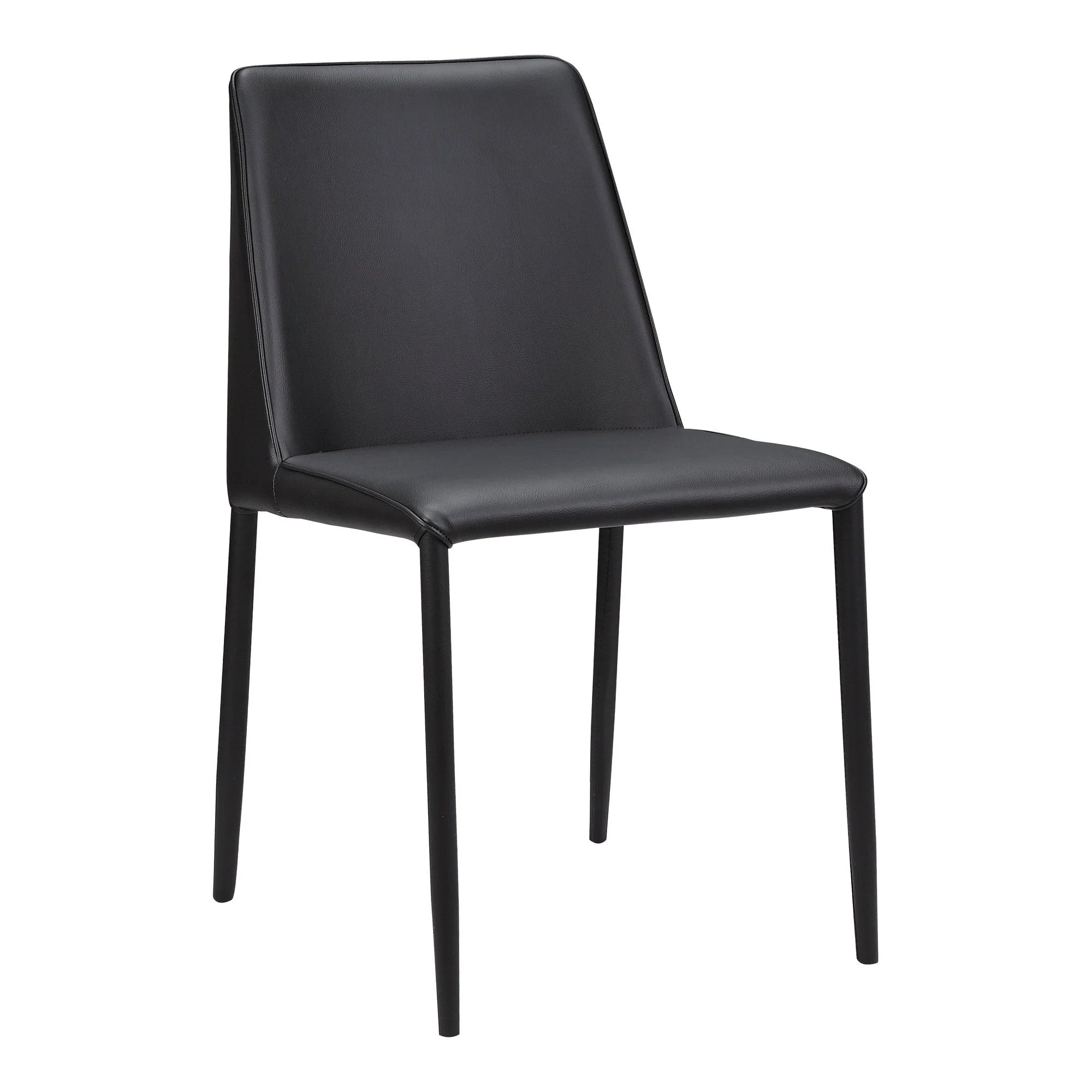 Nora Dining Chair Black Vegan Leather - Set Of Two - Remutear