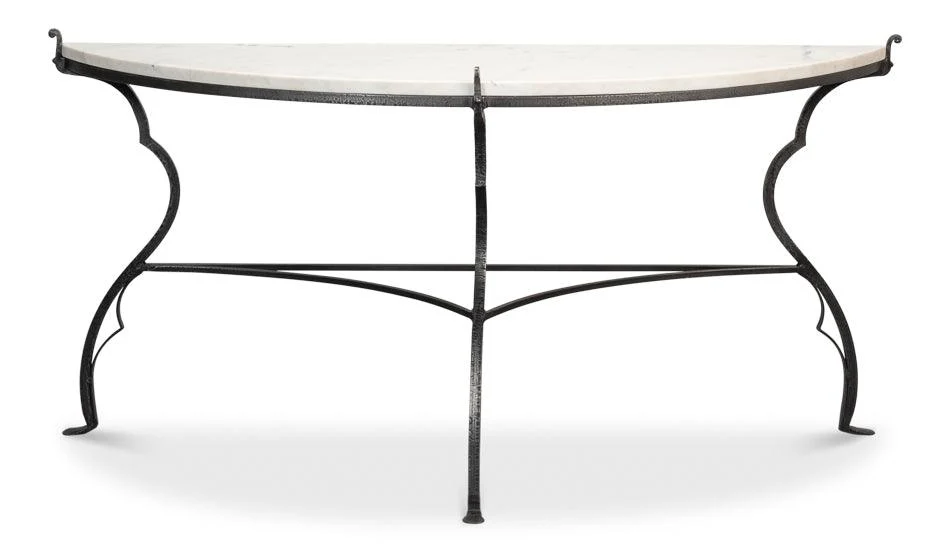 Marylin Demilune With Marble Top - Remutear