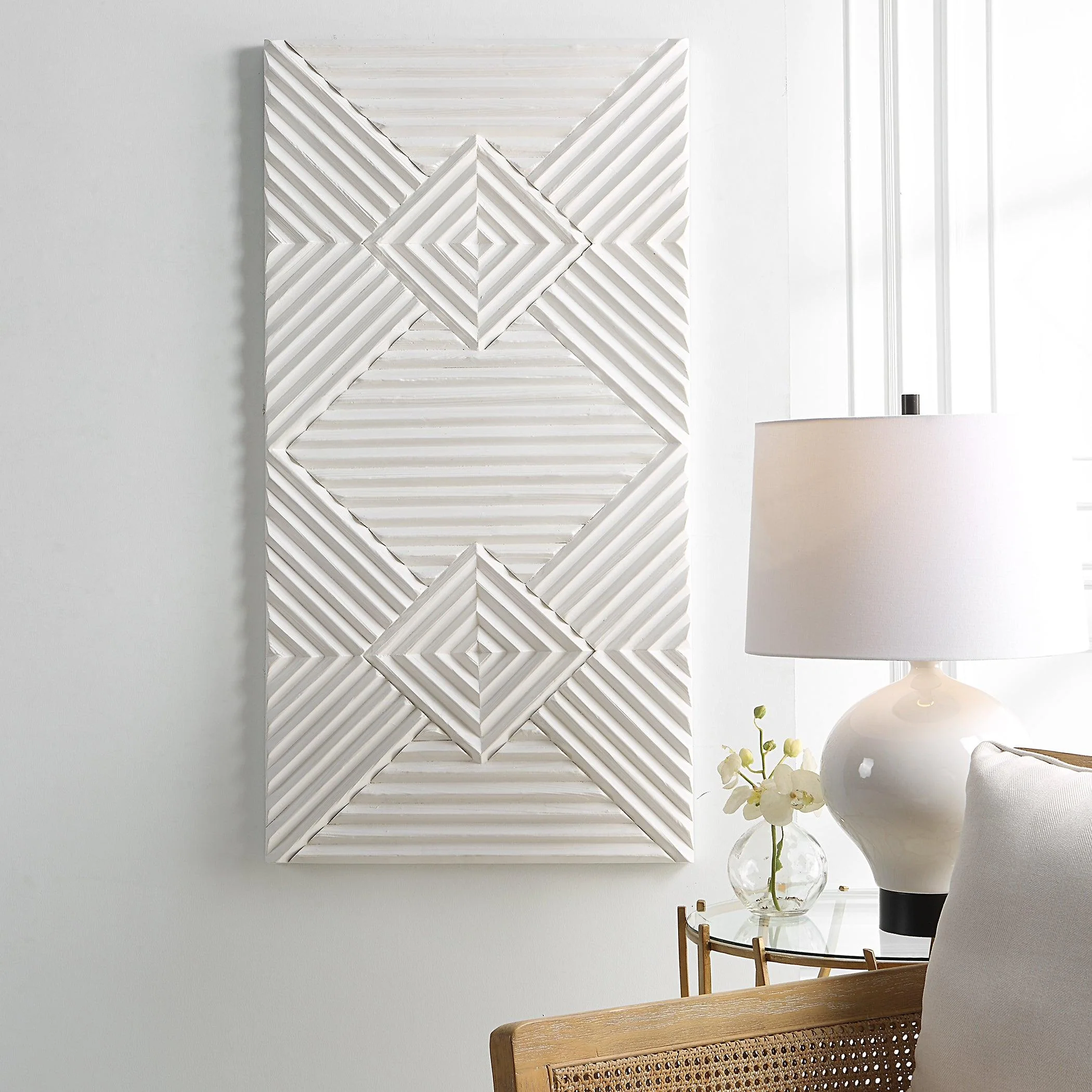Nexus Wood Geometric Wall Decor - Remutear