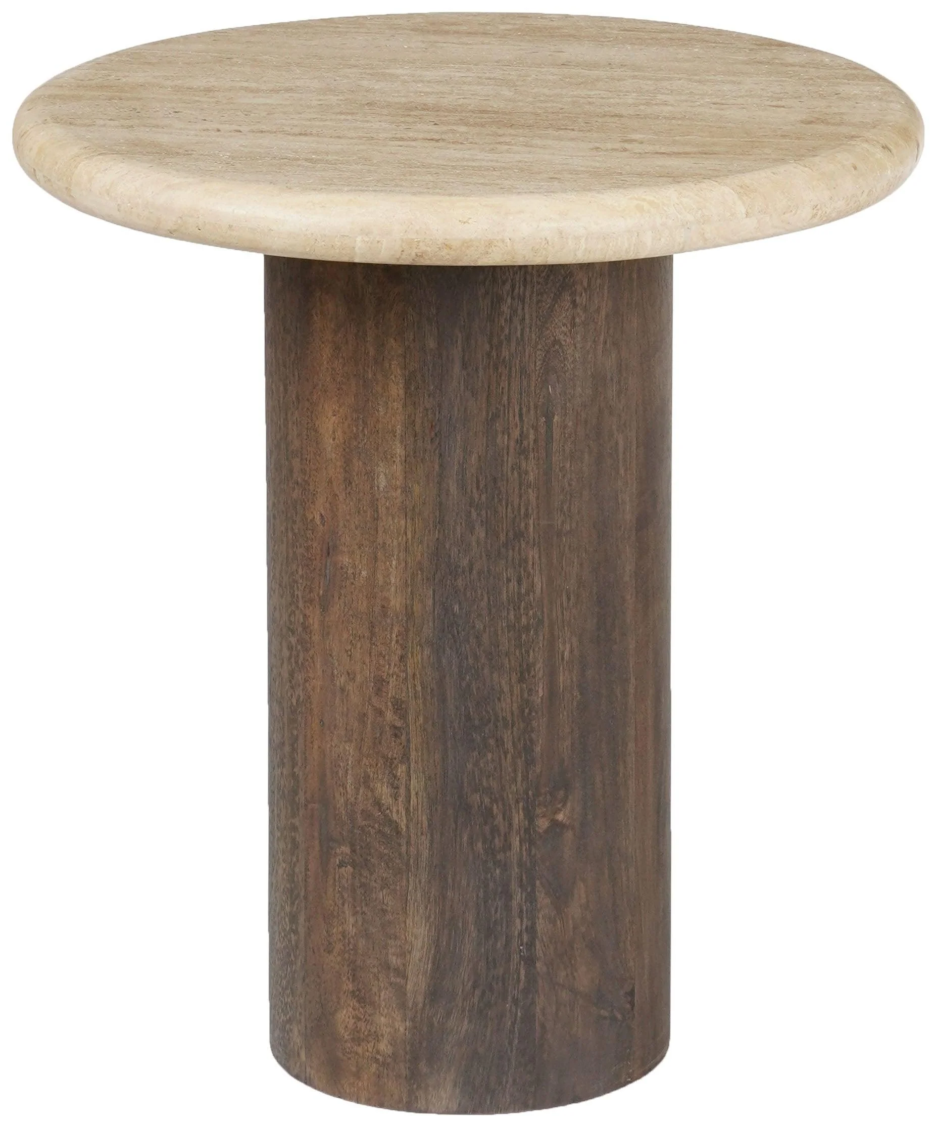 JENNAMIRA TRAVERTINE TOP ACCENT TABLE - Remutear